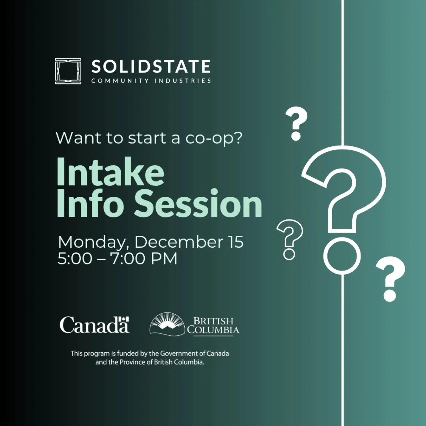Missed our last intake info session? Register using the link in our bio for our second one! 

Solid State&rsquo;s intake for new cooperative projects is open from November 17th to January 7th, 2025. Come to this hybrid information session to see if y