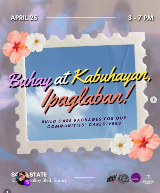 Anakbayan x Gabriela BC Celebrate Workers Drop-in Making and Discussion! 