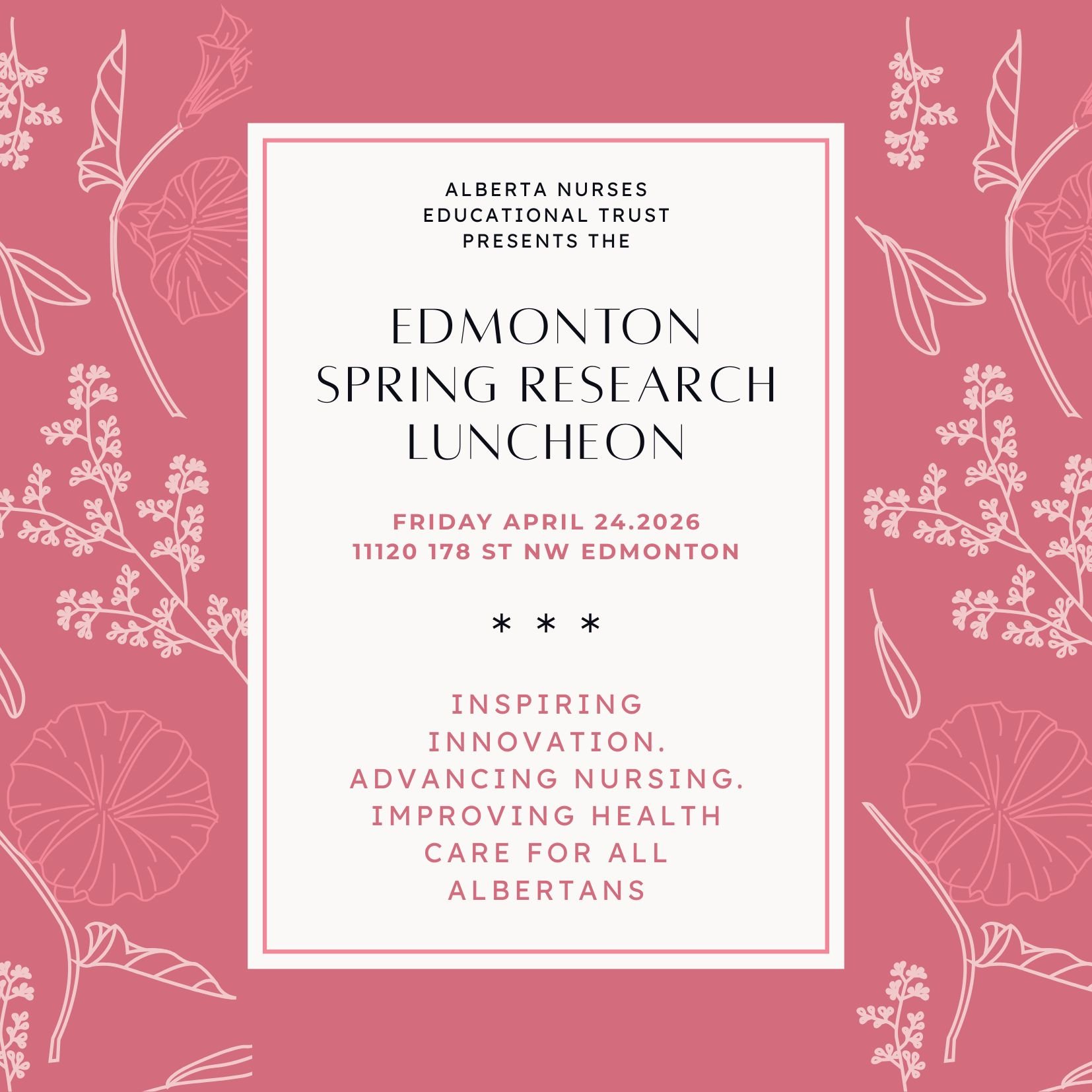 2026 Edmonton Nursing Research Luncheon