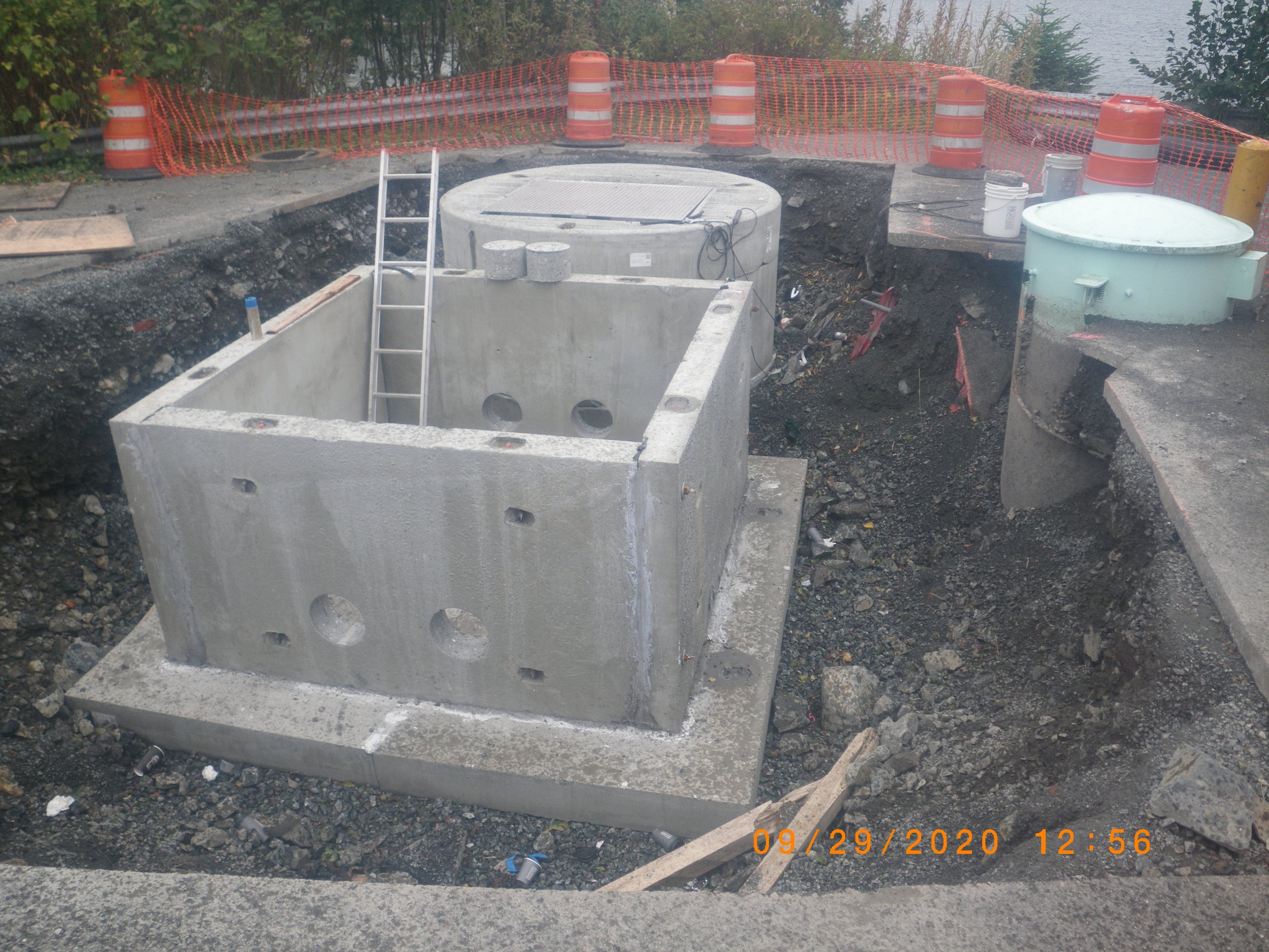 Eagle Way - 9-29-20 - Open exc. at valve vault and manhole.JPG