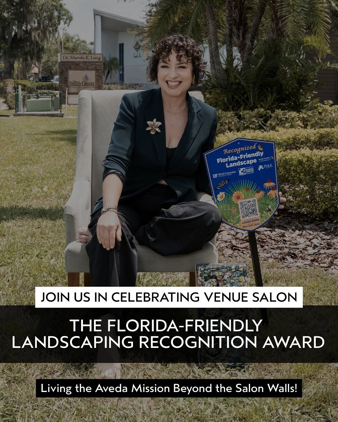 As Aveda Artists, continuing to care for the planet beyond the salon is so important. 🌿

We&rsquo;re proud to celebrate Venue Salon for carrying out the Aveda mission and being awarded the Florida Friendly Landscaping Recognition Award! 👏 They&rsqu