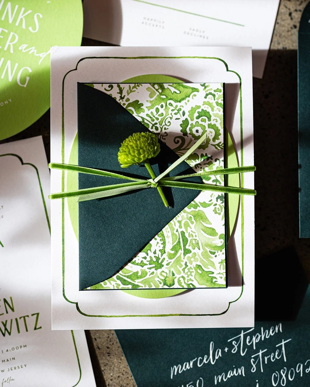 Layers of Color, Patterns &amp; Shapes all tied up in Velvet 
.
Venue @thefarmonmain
Photo @anncoenphotography
Florals @wildflowerfarmflorals
Dresses @fbmbridal @atelierbeccar
Stationery &amp; Signage @crispbybritt
Cakes @honeybloom.bakery
Hair &amp;