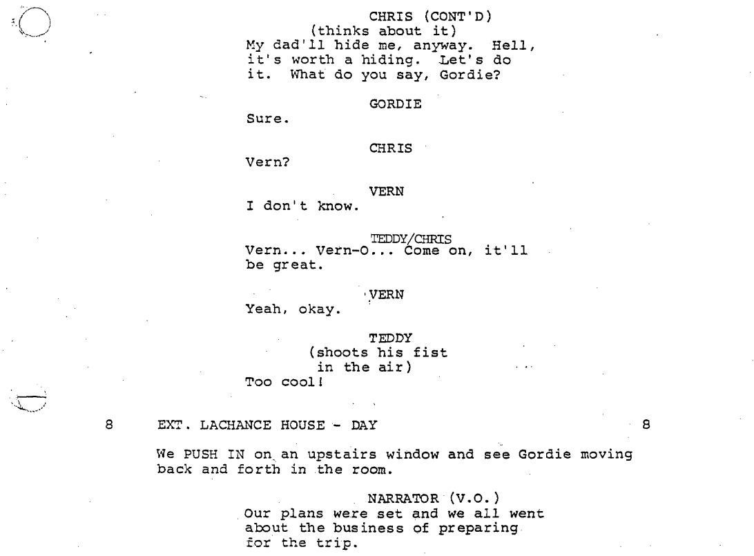 The Perfect Adaptation: A Stand By Me Script Analysis