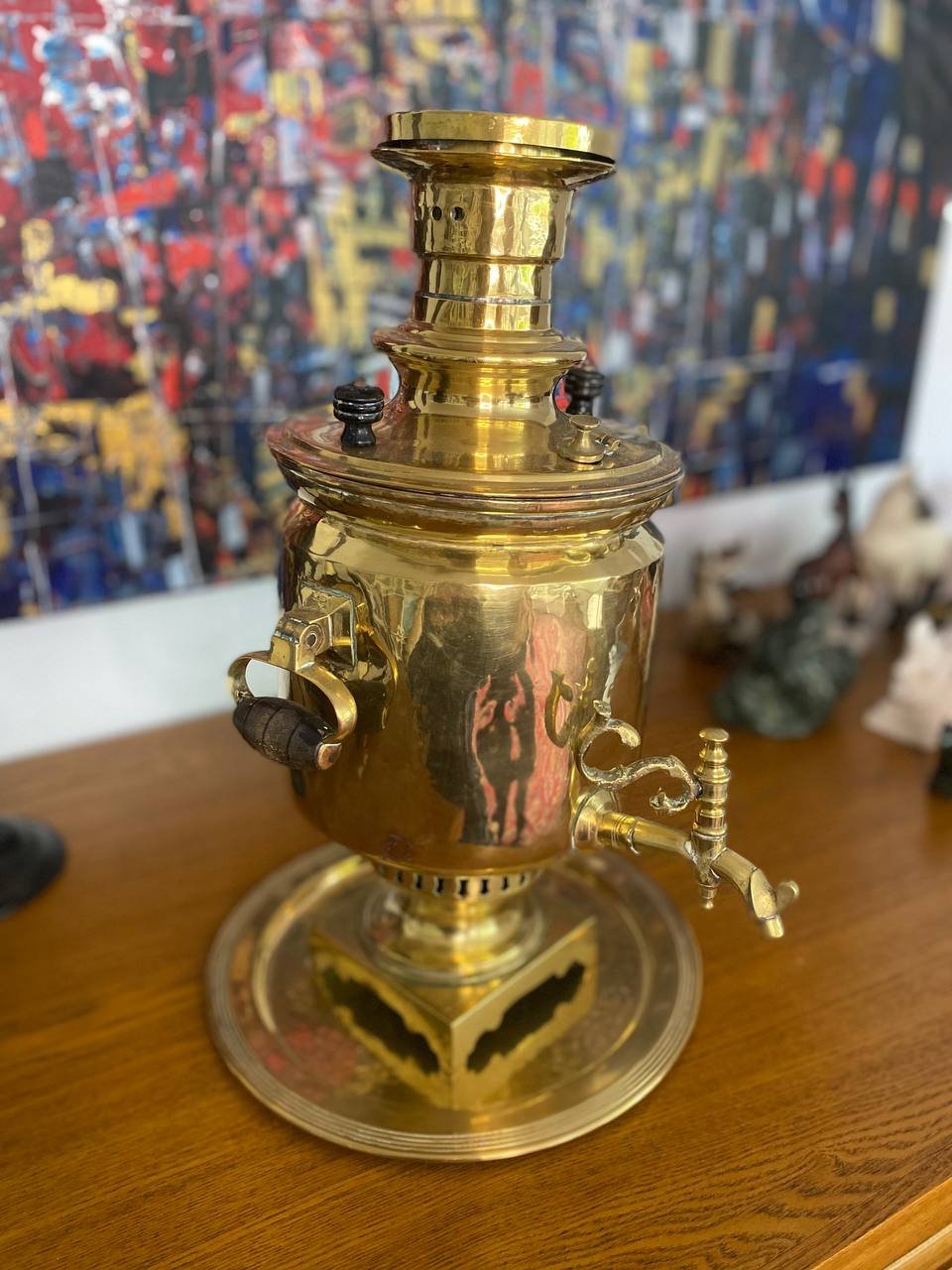 Antique Rare Brass Russian Samovar and Tray — Second Life Vancouver
