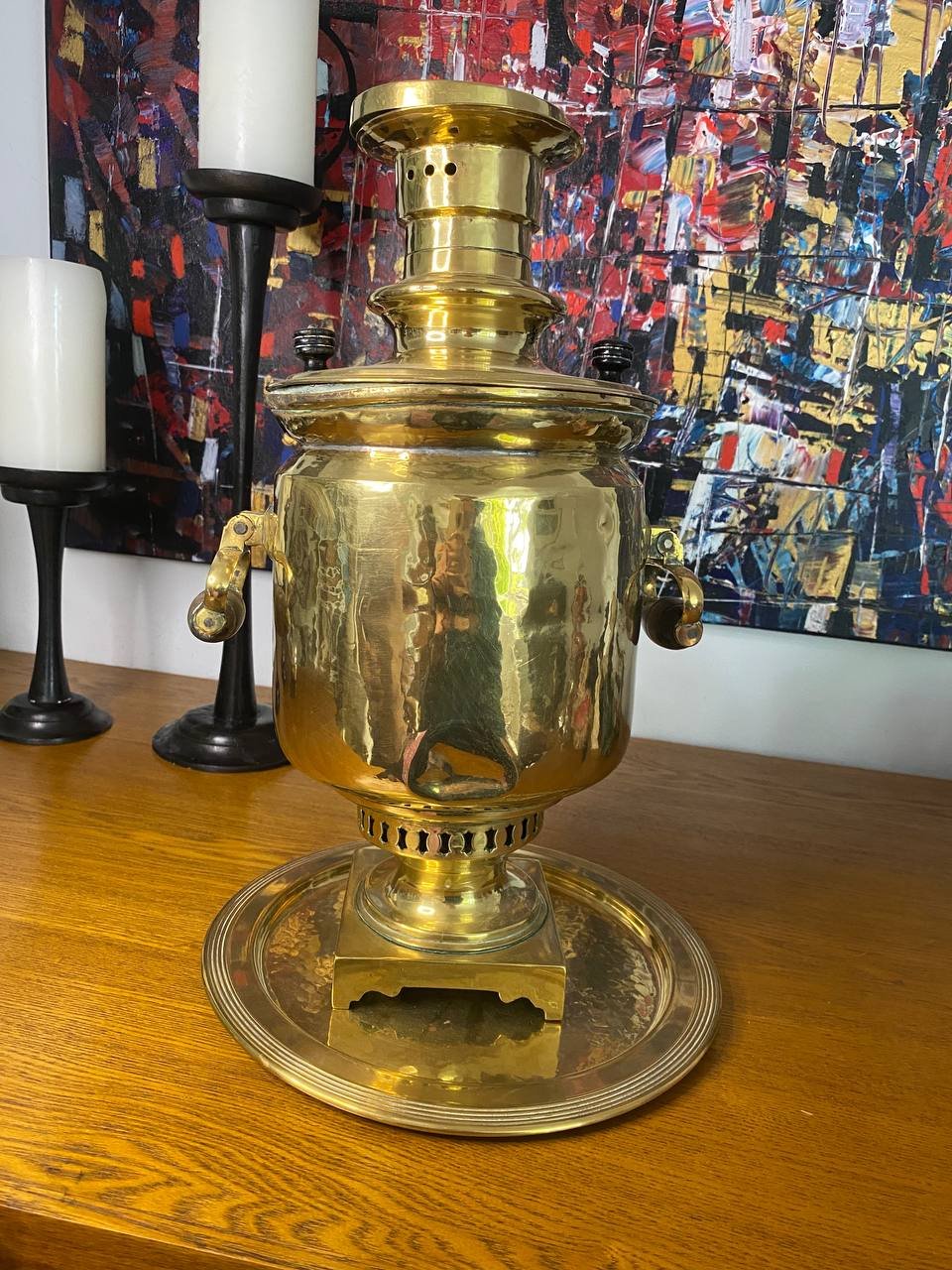 Antique Rare Brass Russian Samovar and Tray — Second Life Vancouver