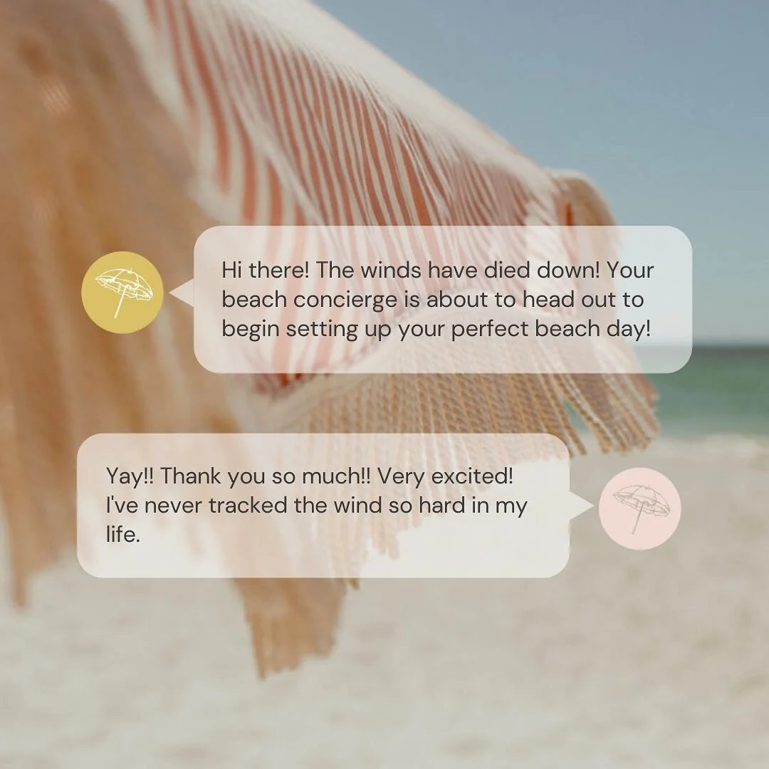 Morning texts from The Cabana Club letting you know the winds went down &gt; good morning texts from bae