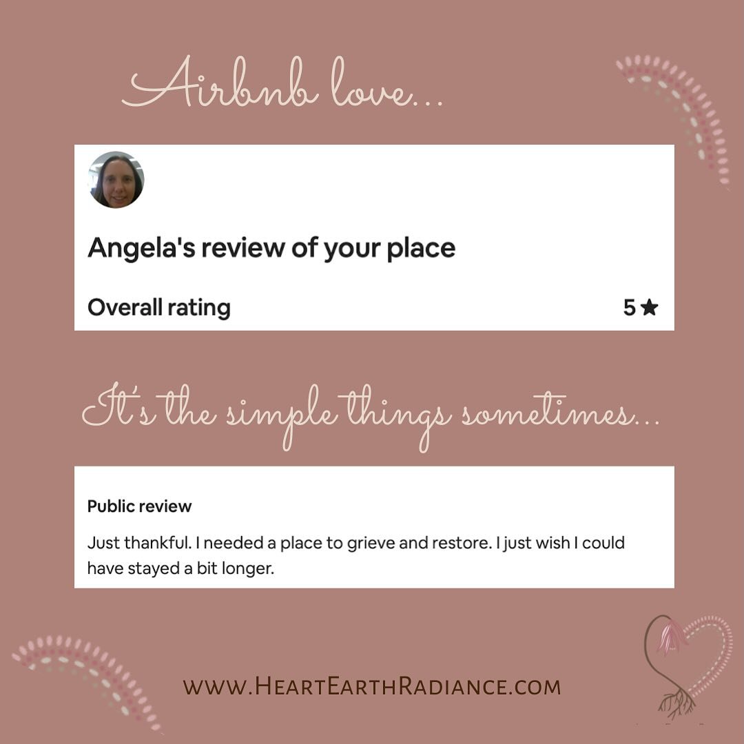 This recent review from Angela said a lot in only a few words&hellip; a place for her to BE exactly as she needed to. I love that Feathertail supports people to remember themselves amongst the busyness of life... to release and receive&hellip; and to