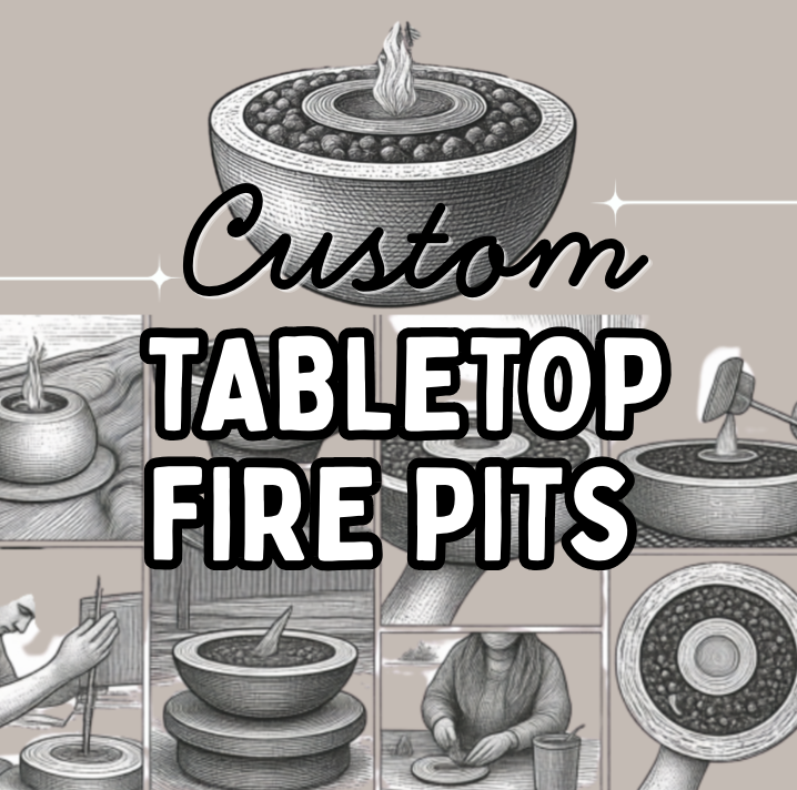 *CUSTOM* WIDE RIM- TABLETOP FIRE PIT