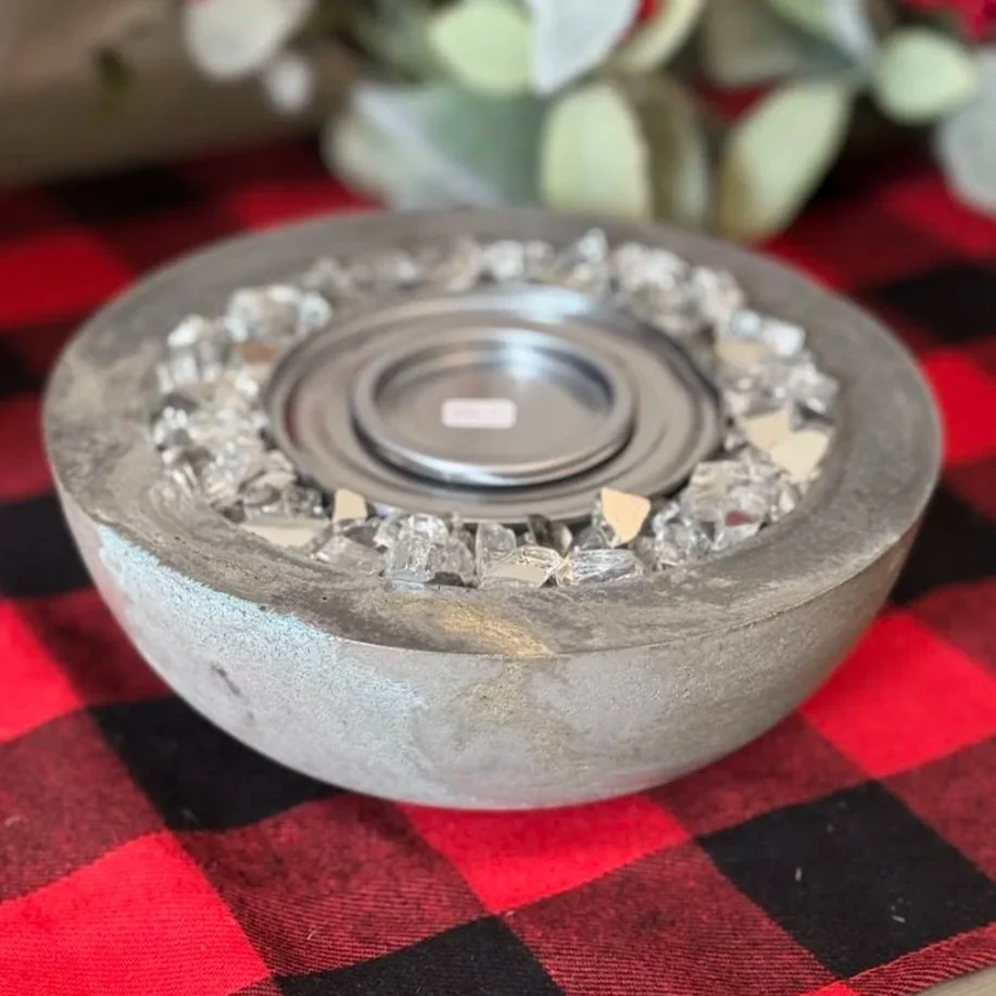 CHARCOAL + GOLD/SILVER/BLUE: MINI FIRE PIT