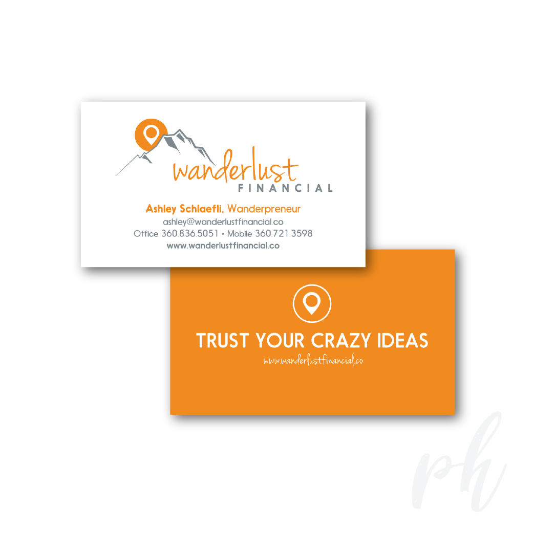 Business Cards; Client: Wanderlust Financial/ The Schlaefli Group, Vancouver, WA