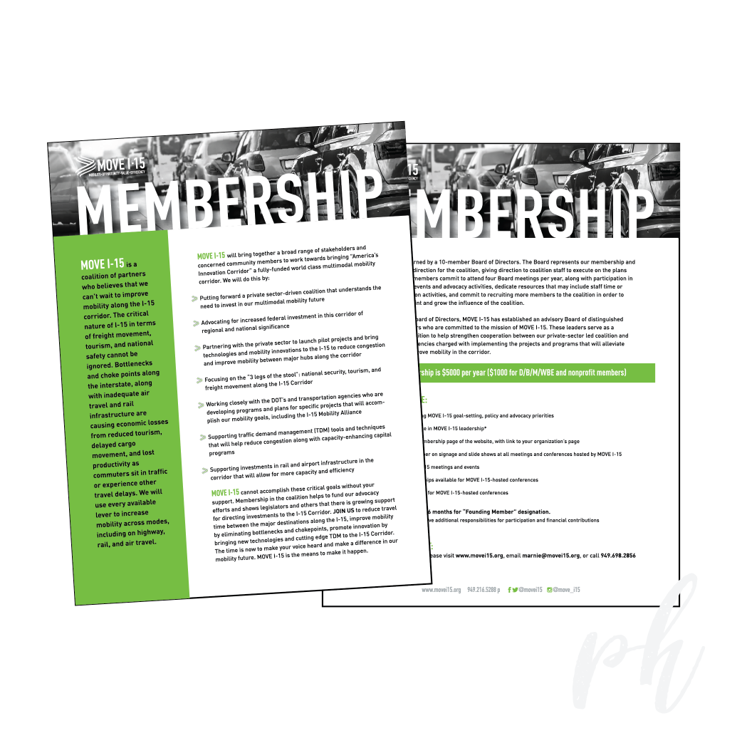 Info Sheets;
Client: MOVE-I15