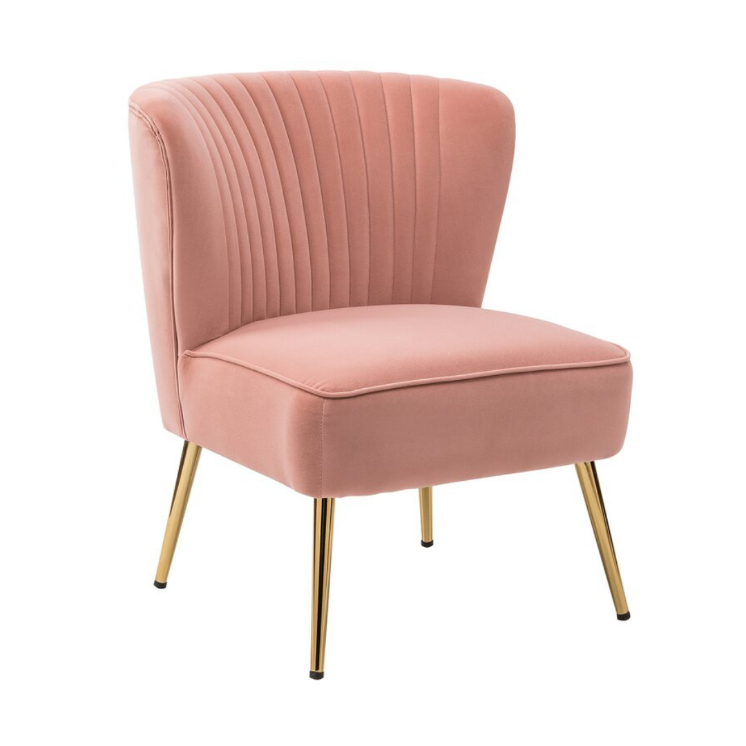 Velvet Blush Accent Chair