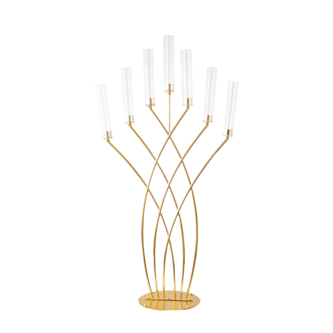 7-Arm Gold Candelabra