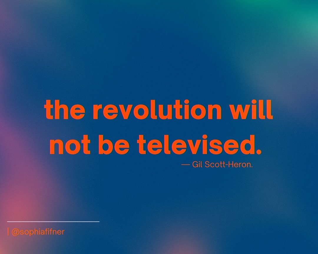 The revolution will not be televised. 

It will not arrive prepackaged or polished for your comfort. It won&rsquo;t wait for perfect moments or permission from those in power.

Today, on MLK Jr. Day and the inauguration of the 47th president, I&rsquo