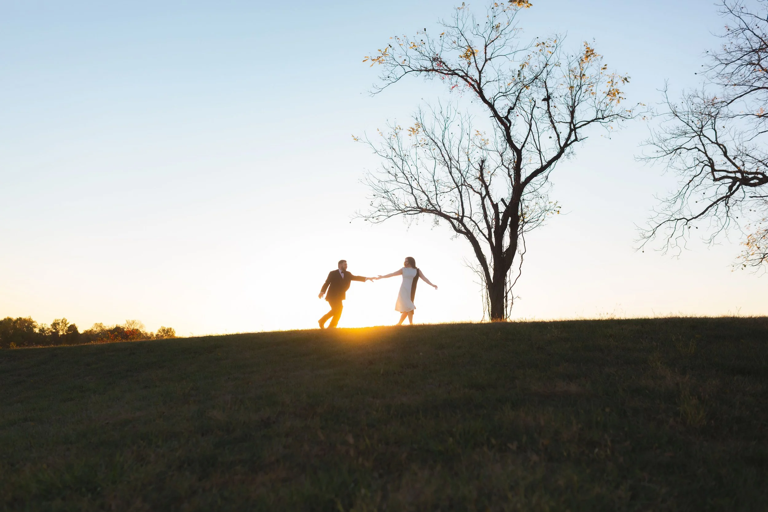 Outdoor Wedding Photo Sunset Hill Lizton Lodge