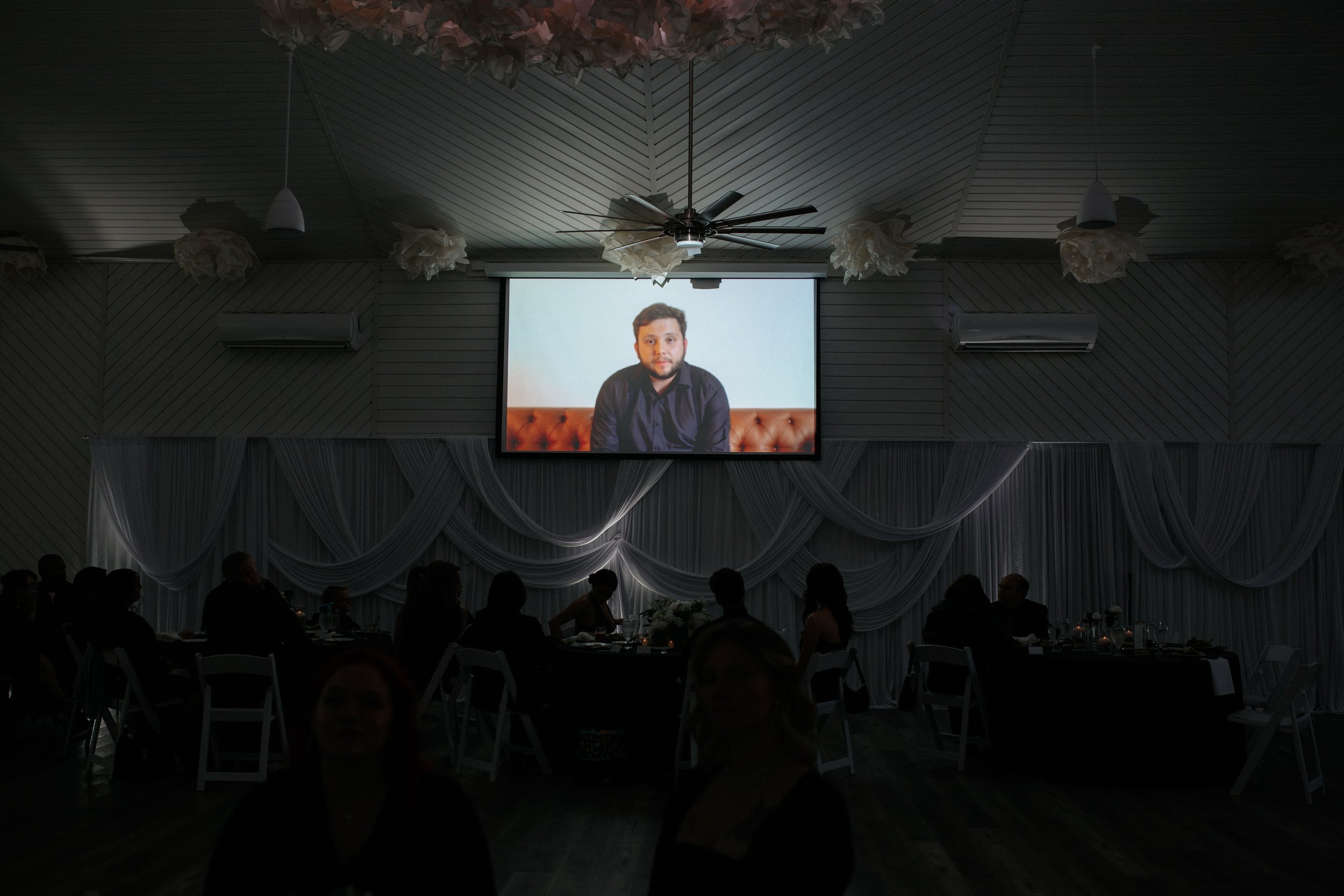 IndianaWeddingVenue with projector