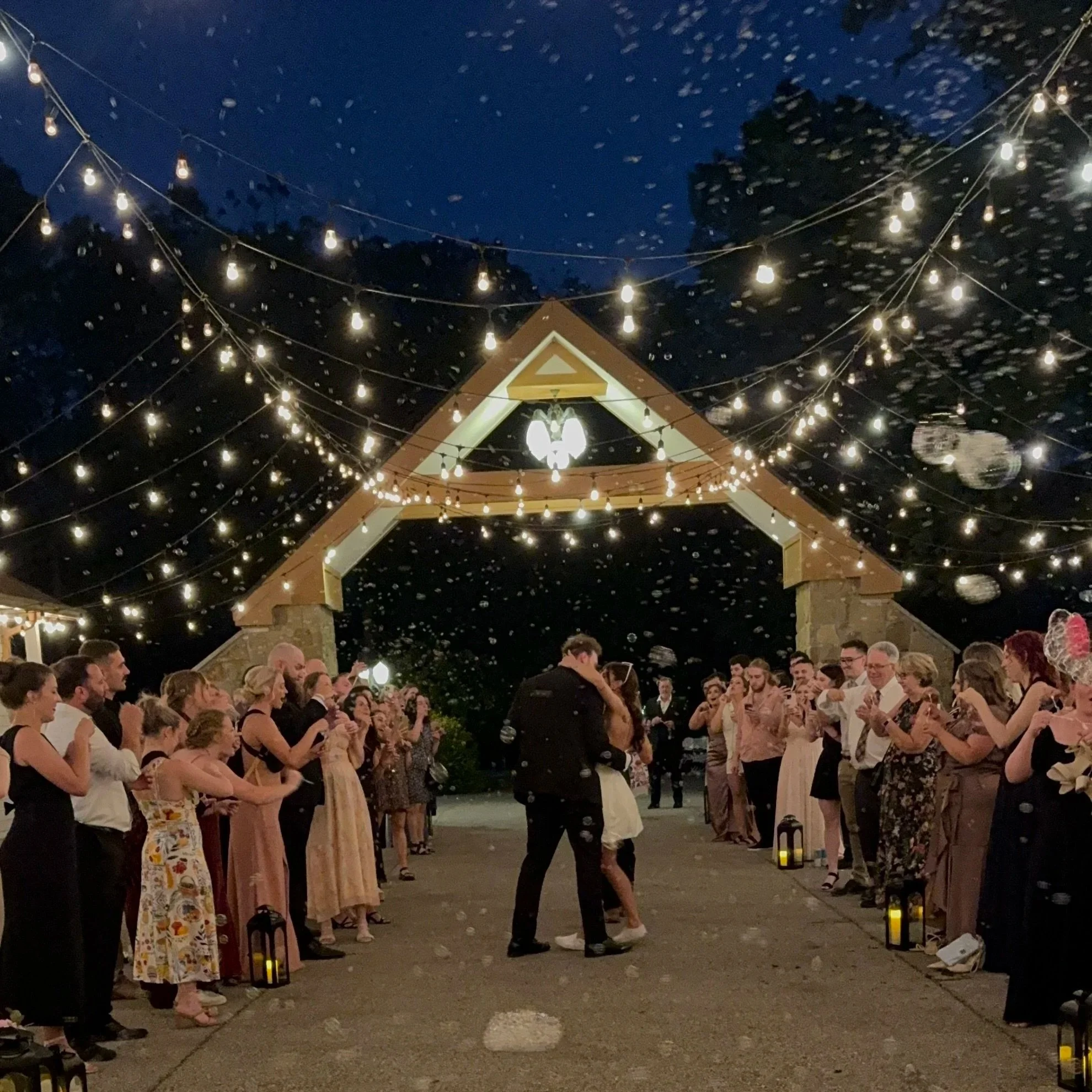 Central Indiana wedding venue for night wedding photos