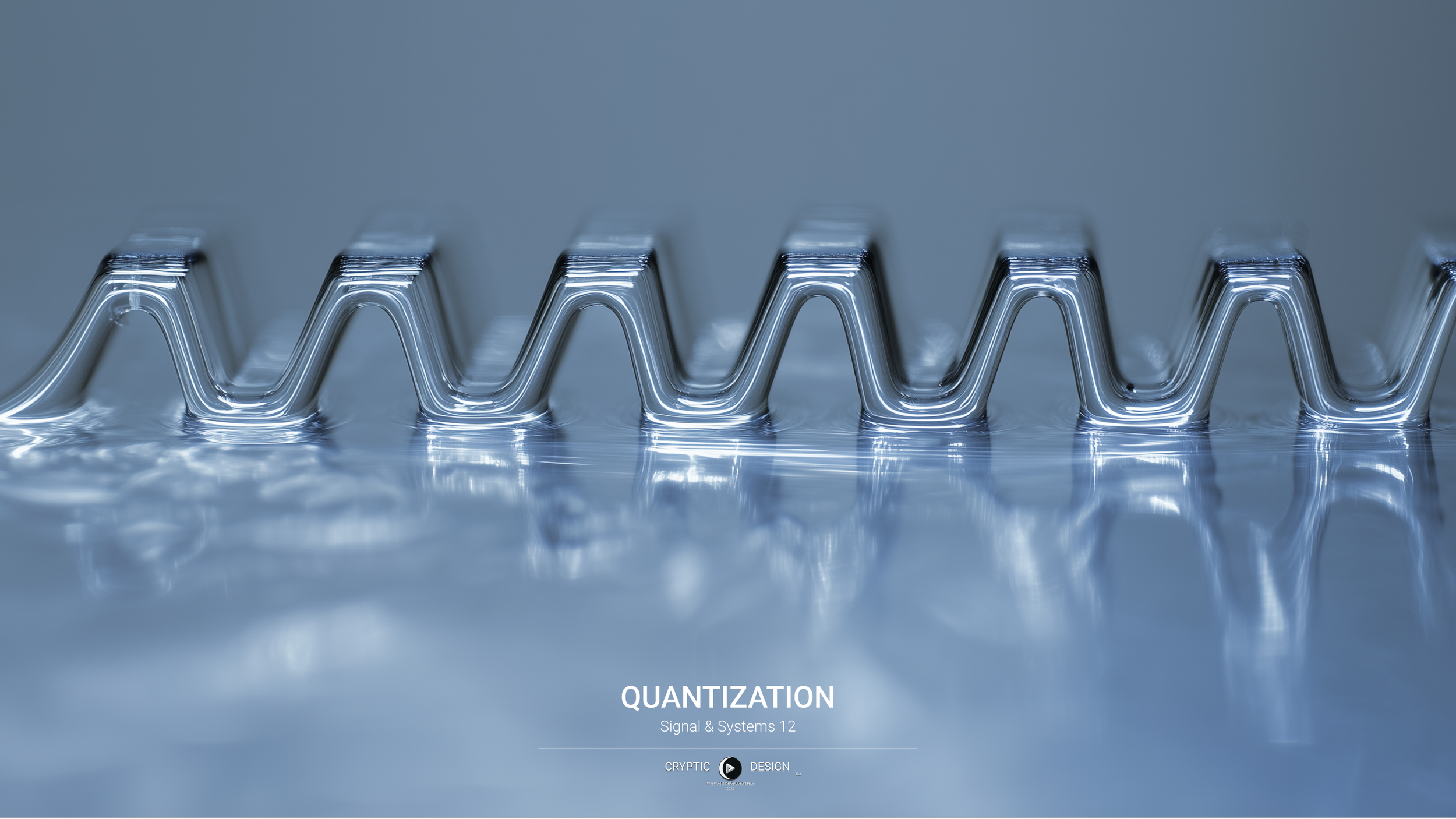 Signal & Systems quantization showing continuous waveform converted into stepped discrete value levels