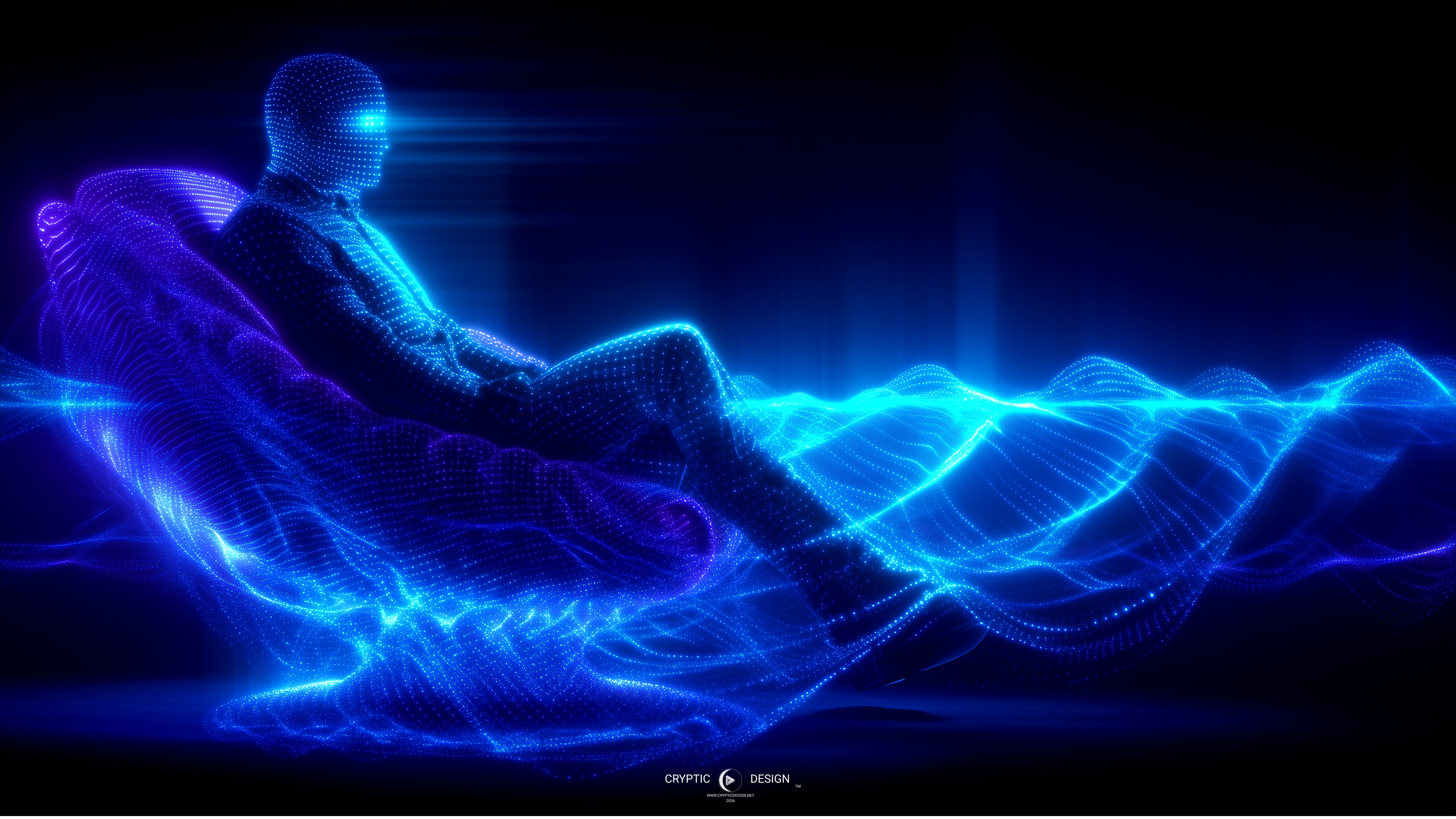 Abstract digital structures forming layered pathways