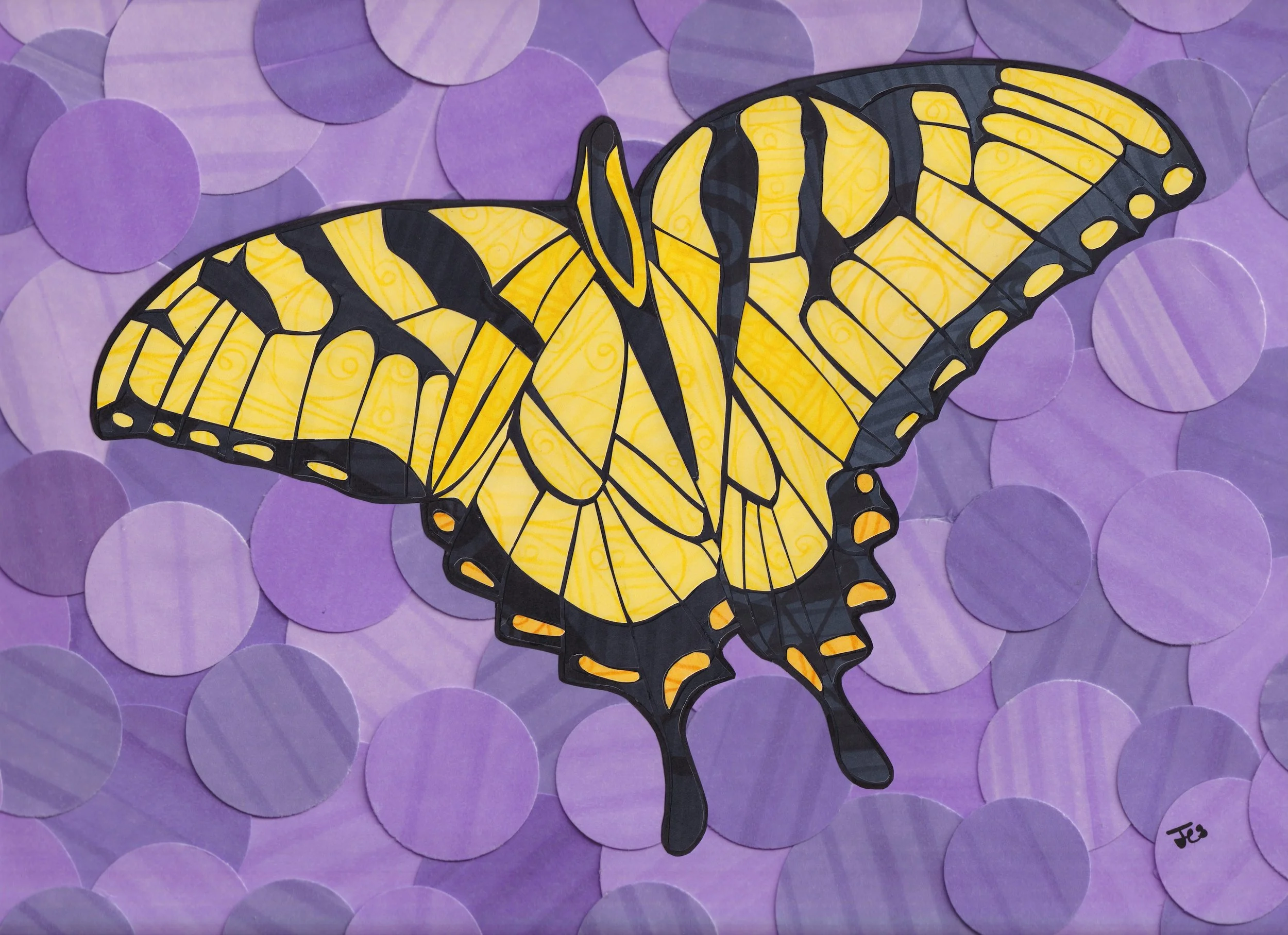 Swallowtail Butterfly Paper Mosaic