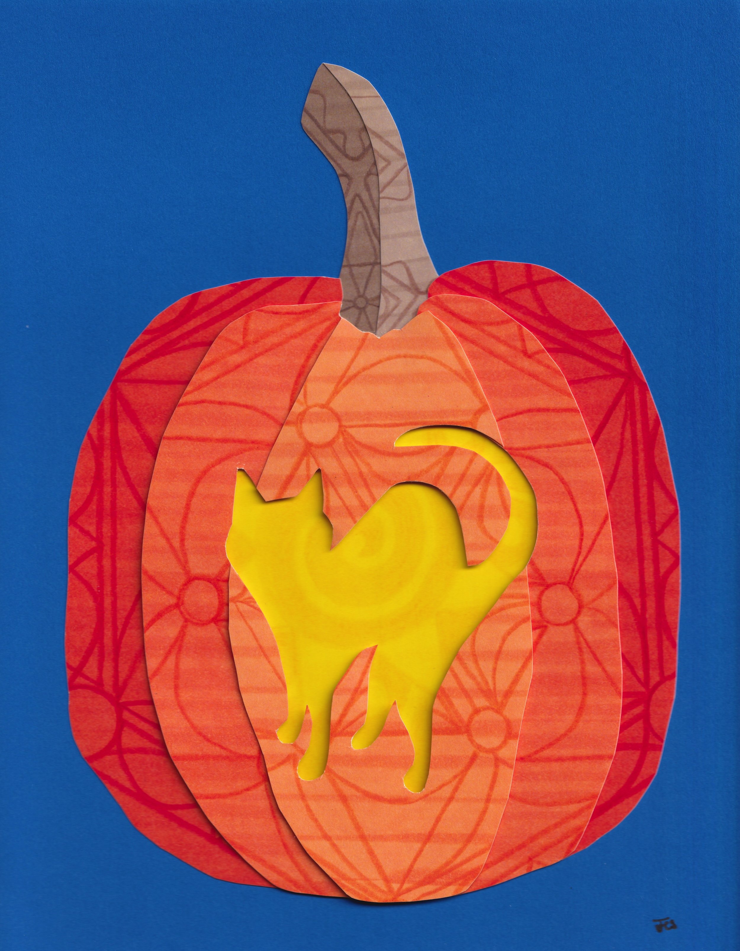 Nighttime Cat o'lantern