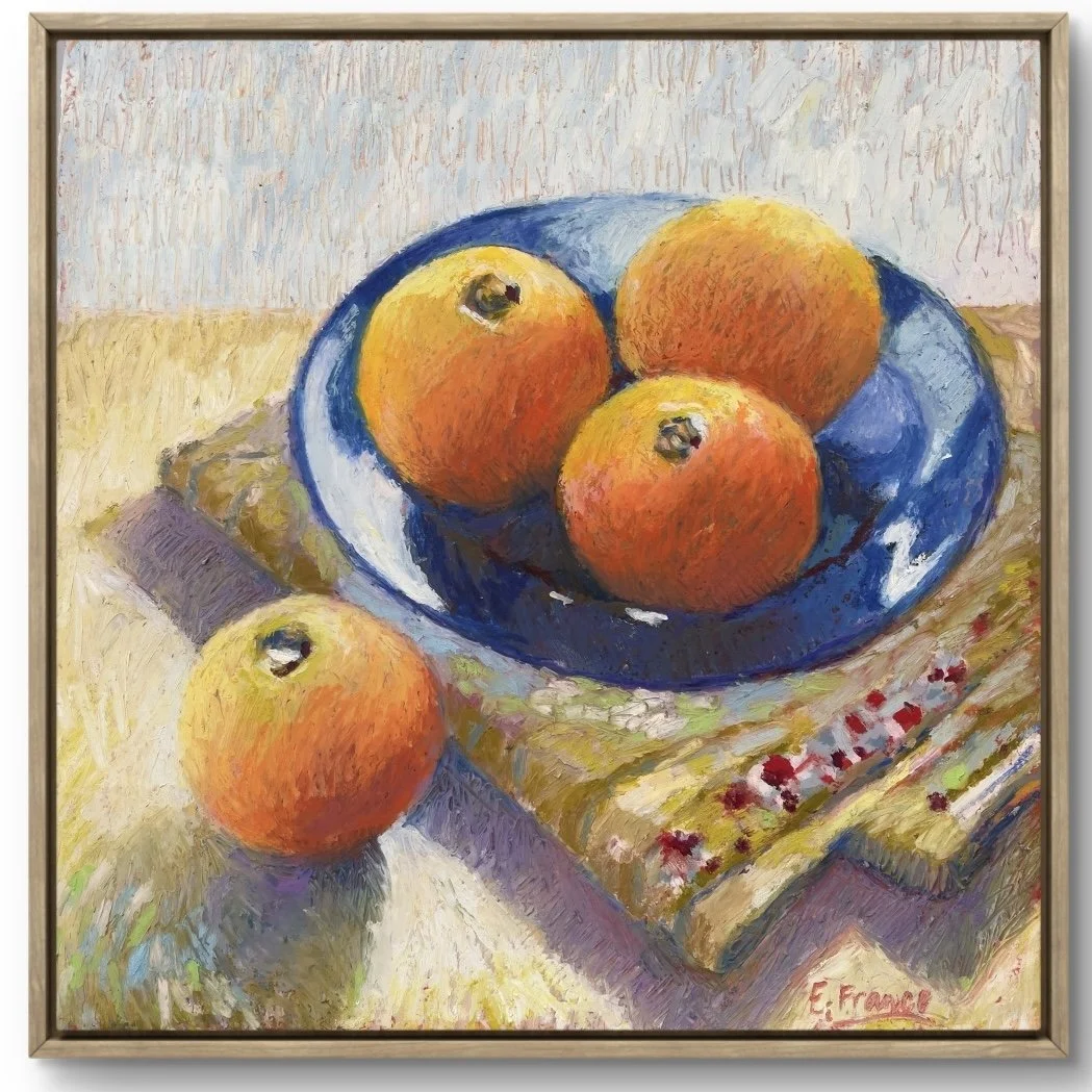 Blue Bowl with Oranges - Elle France