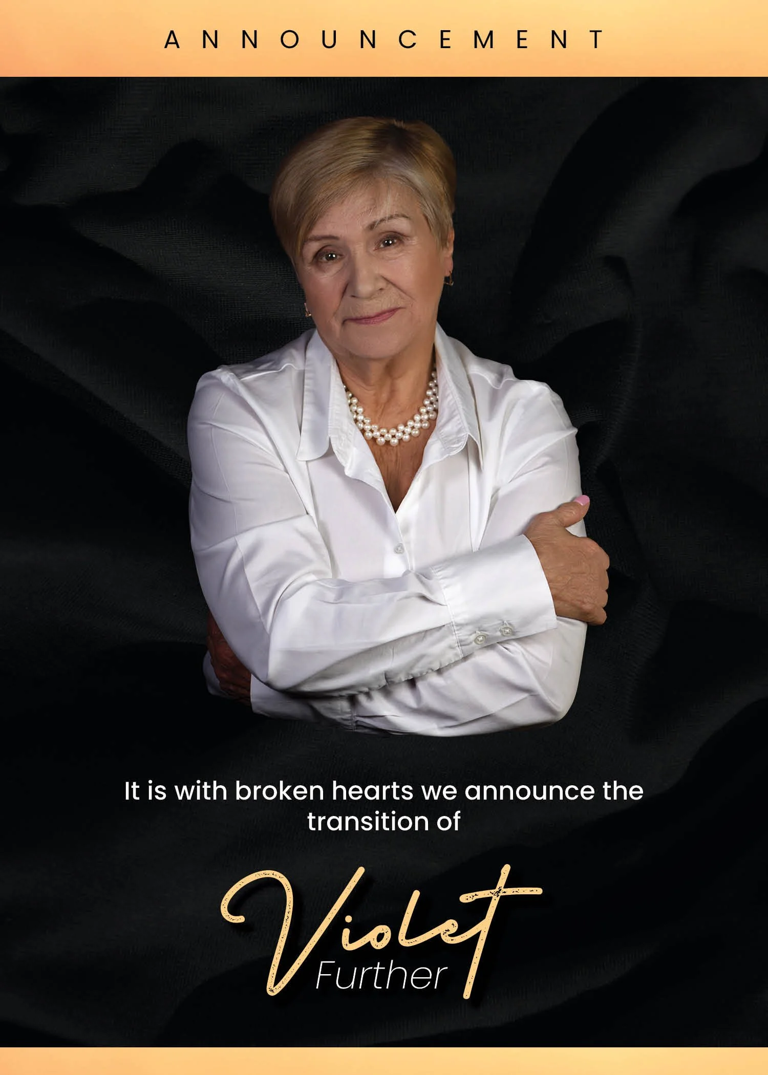 Loss or Memorial/Funeral Service Announcement