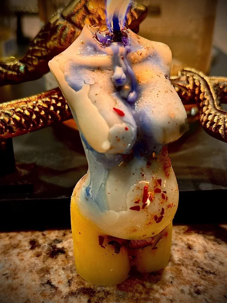 Fertility figure candle