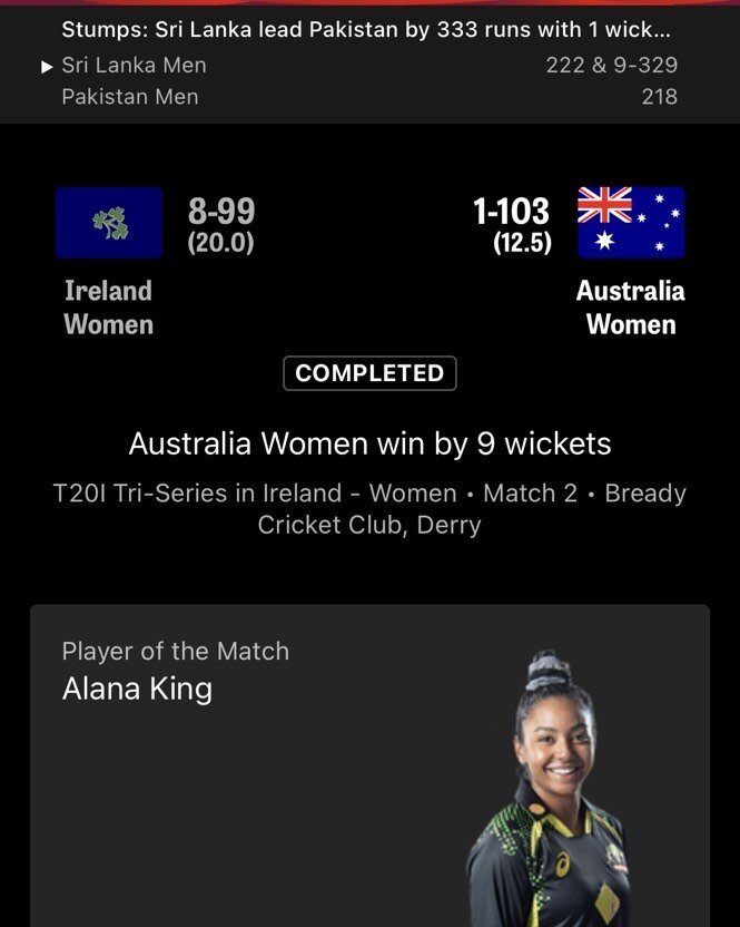 Alana King 3/9 off 4 overs!