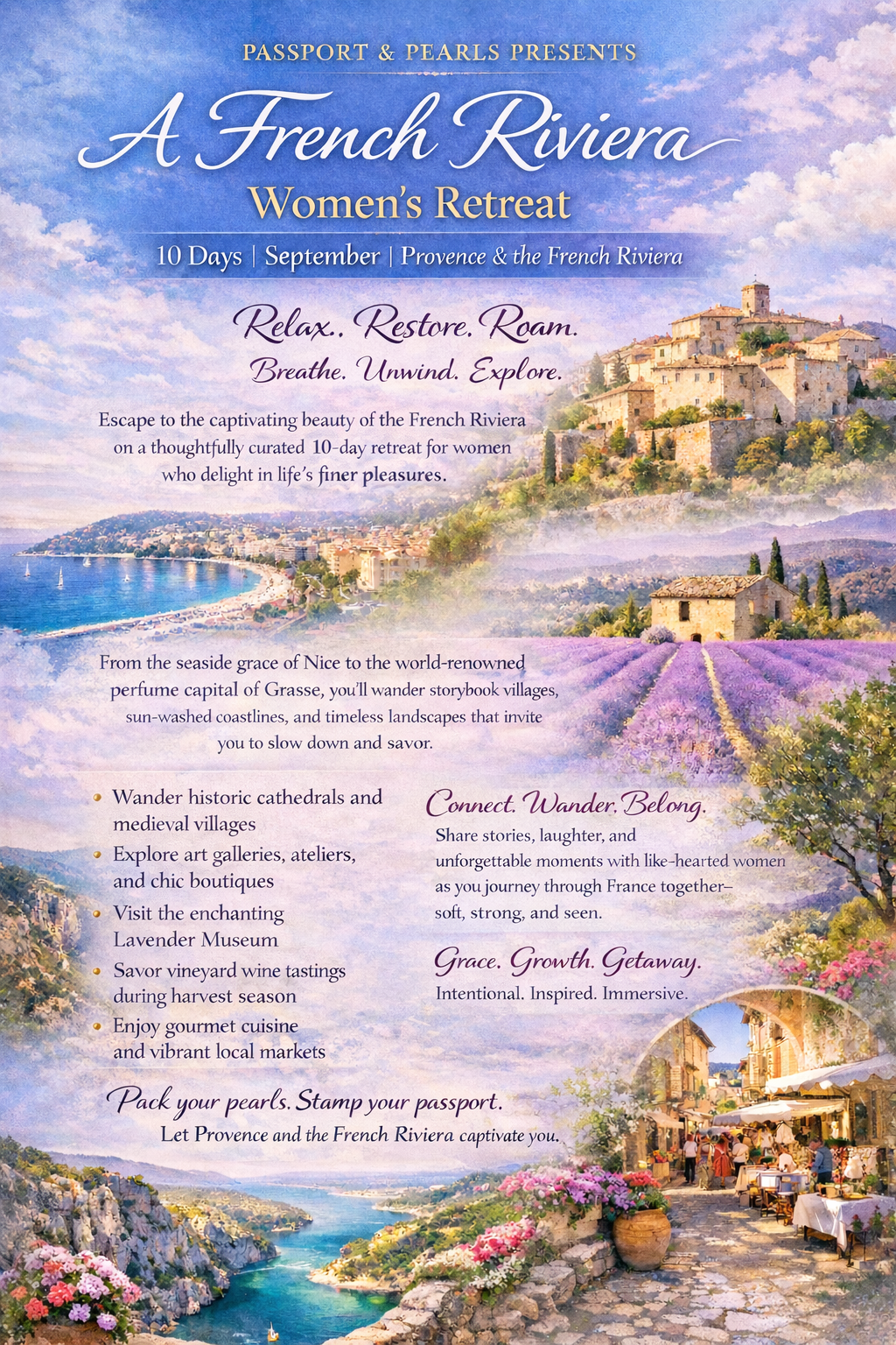 Passport & Pearls Retreat in France Guest Retreat