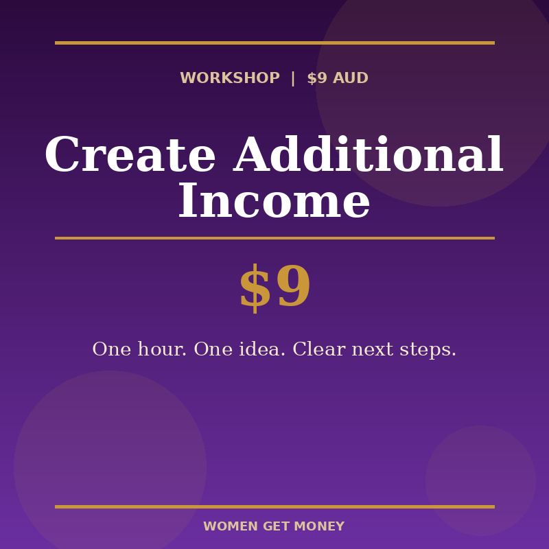Creating Additional Income Workshop
