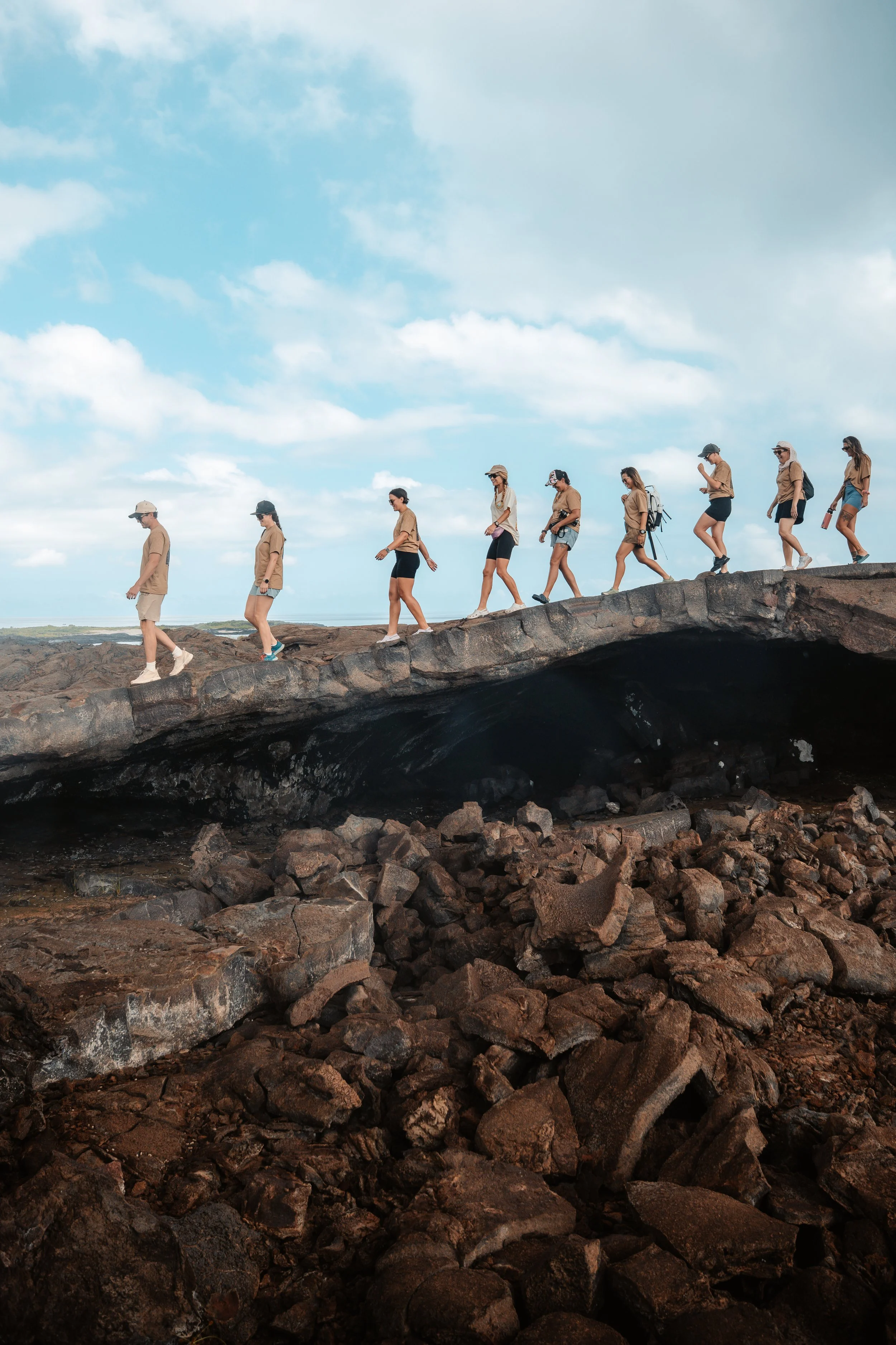 Volcanic lava fields at Punta Pucuna, Galápagos
