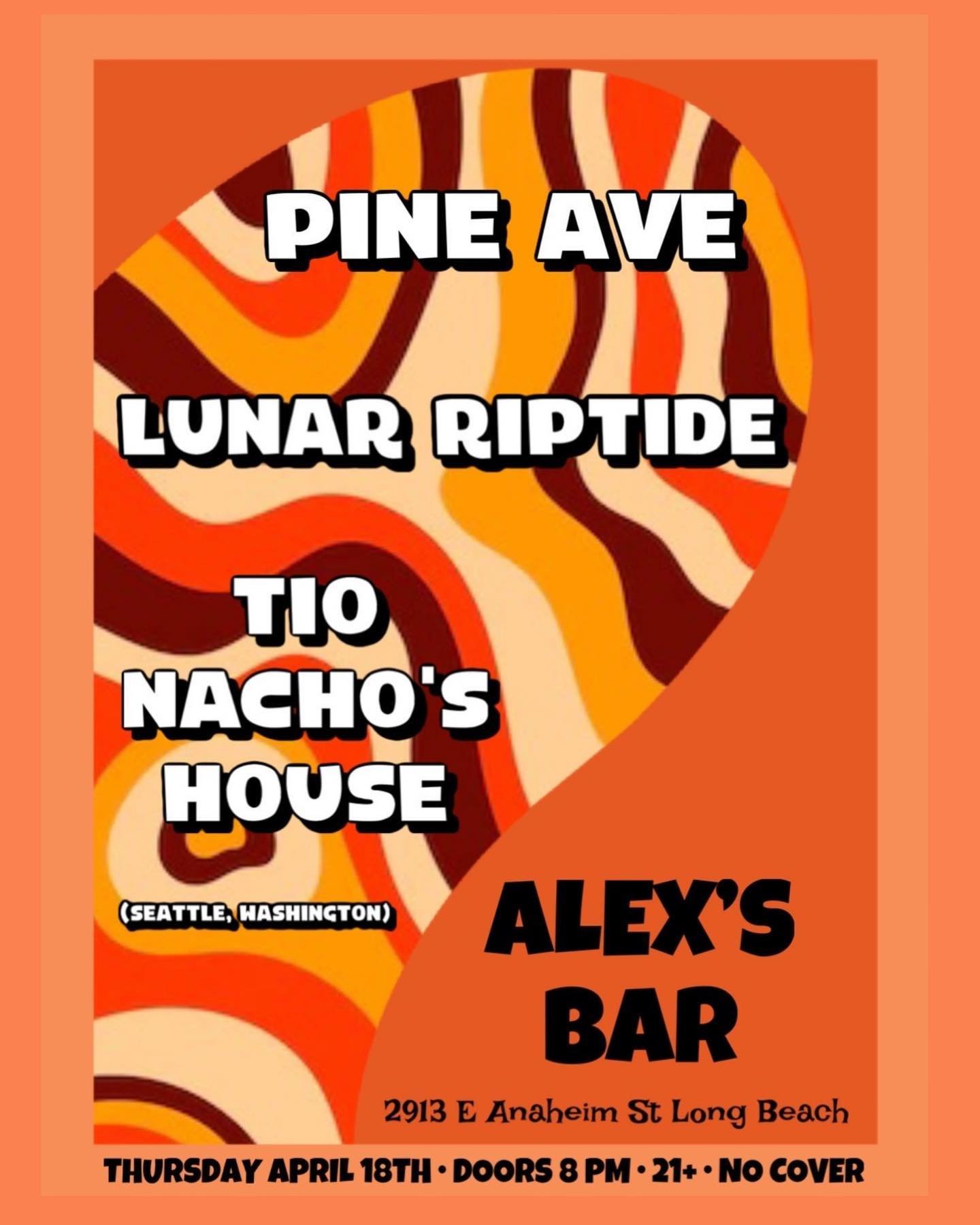 Long Beach, California tonight! Come see us in the LBC with @pineaveofficial and @lunarriptideband at @alexsbarlbc tonight! 5/18 @ 8pm, 21+, no cover.