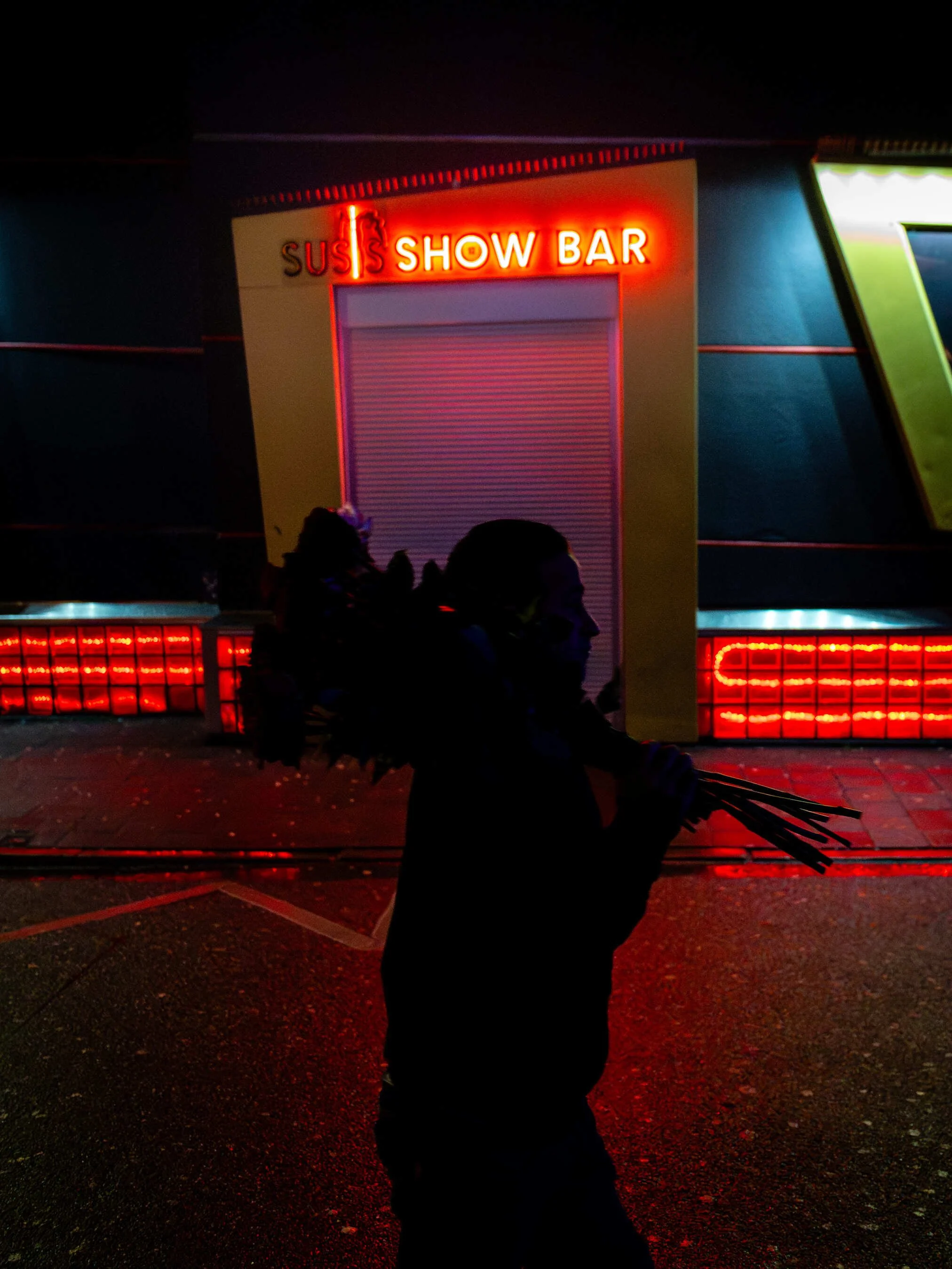 Hamburg Reeperbahn Street Spiegelung Neon St. Pauli