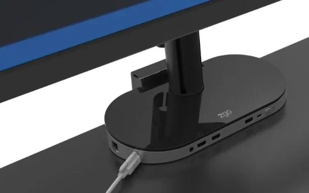 Zdock Docking Station Integrated into the Monitor Arm Base