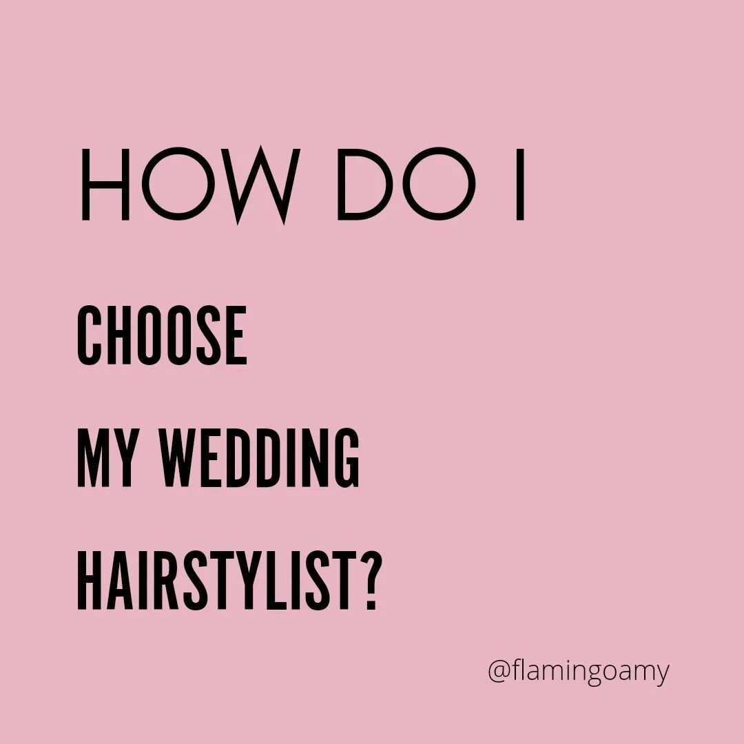 This is not some shameless ad! There are a lot of stylists out there now, and if you book far enough in advance you'll have plenty of choice, but which one is right for YOU?
.
Here are some tips if you have the luxury of time. It's important you choo