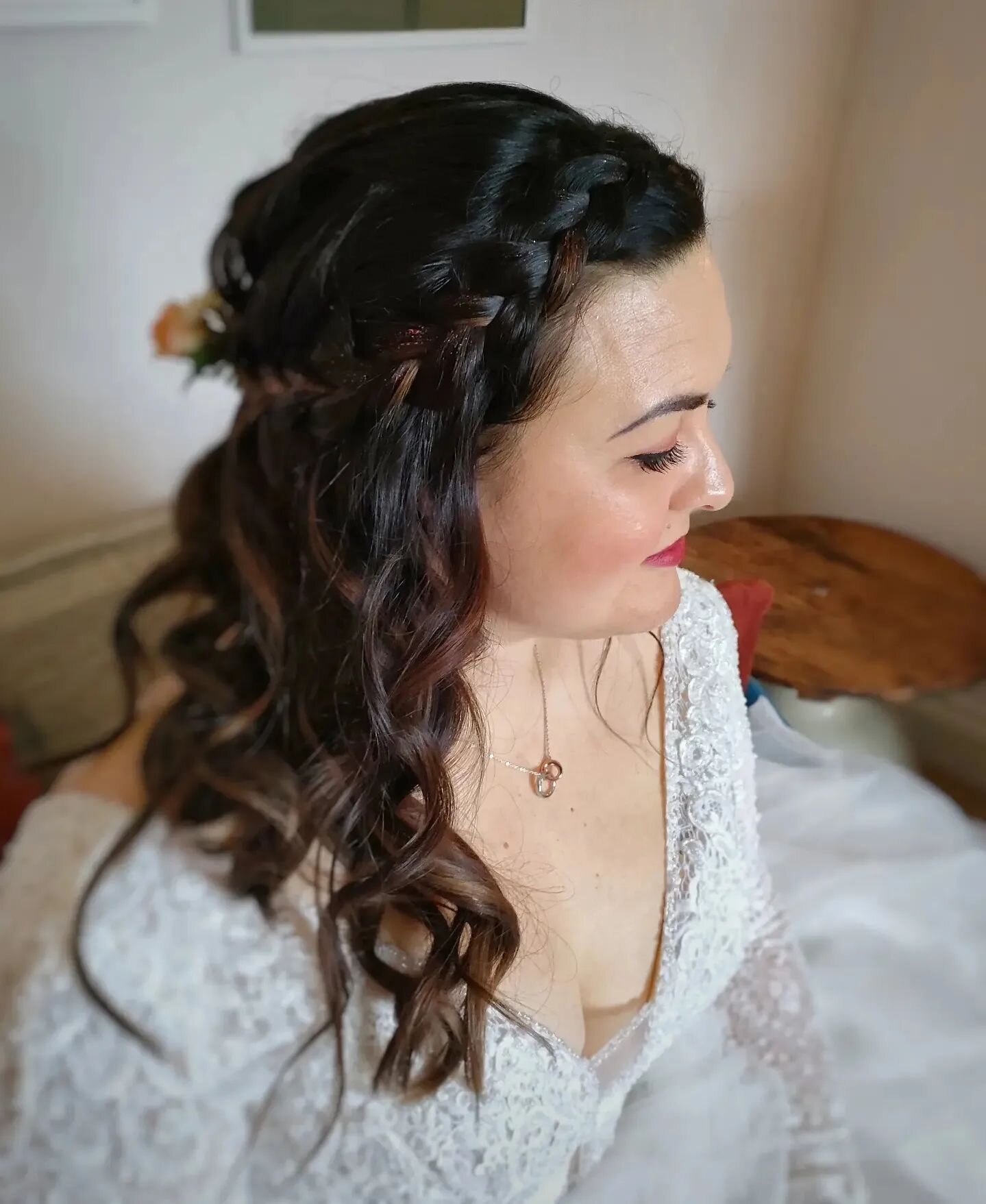 Glitter in your hair for your wedding day, plus cape? Helena's wedding was particularly special for me as her and her sister have been clients for a number of years now. I loved Helena's style choices, the cape, the glitter, the deep lip colour and t