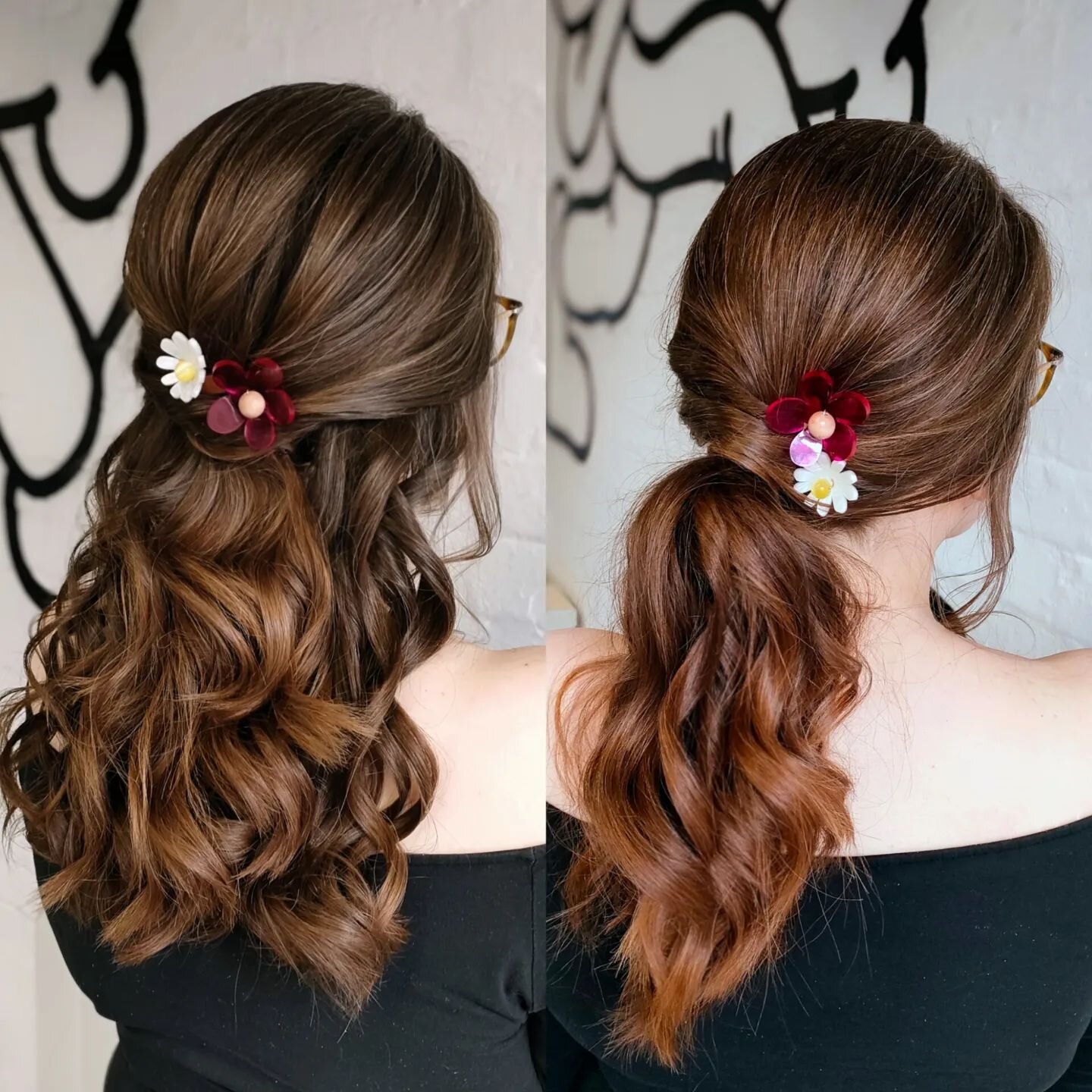 Tips on choosing your wedding hair ⬇️

✨ NOTE WHAT SUITS YOU
You need to feel confident on your wedding day

✨ PRIORITISE
What is most important to you? Sometimes you can't have it all, especially with hair that doesn't hold a curl/wave. 
Some priori