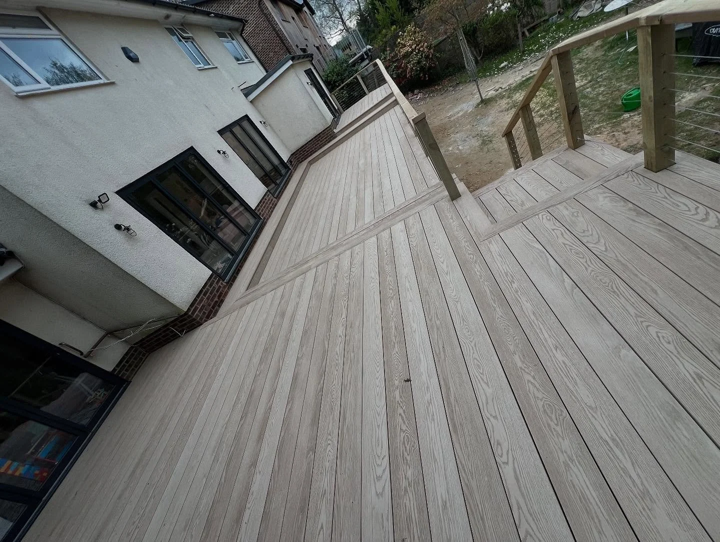 Just completed our Decking project in Tunbridge wells Using a new colour range from Millboard &lsquo;Ashwood&rsquo; we have created this large levelled area for our client. With design ideas from the client and our own ideas they now have a large fam