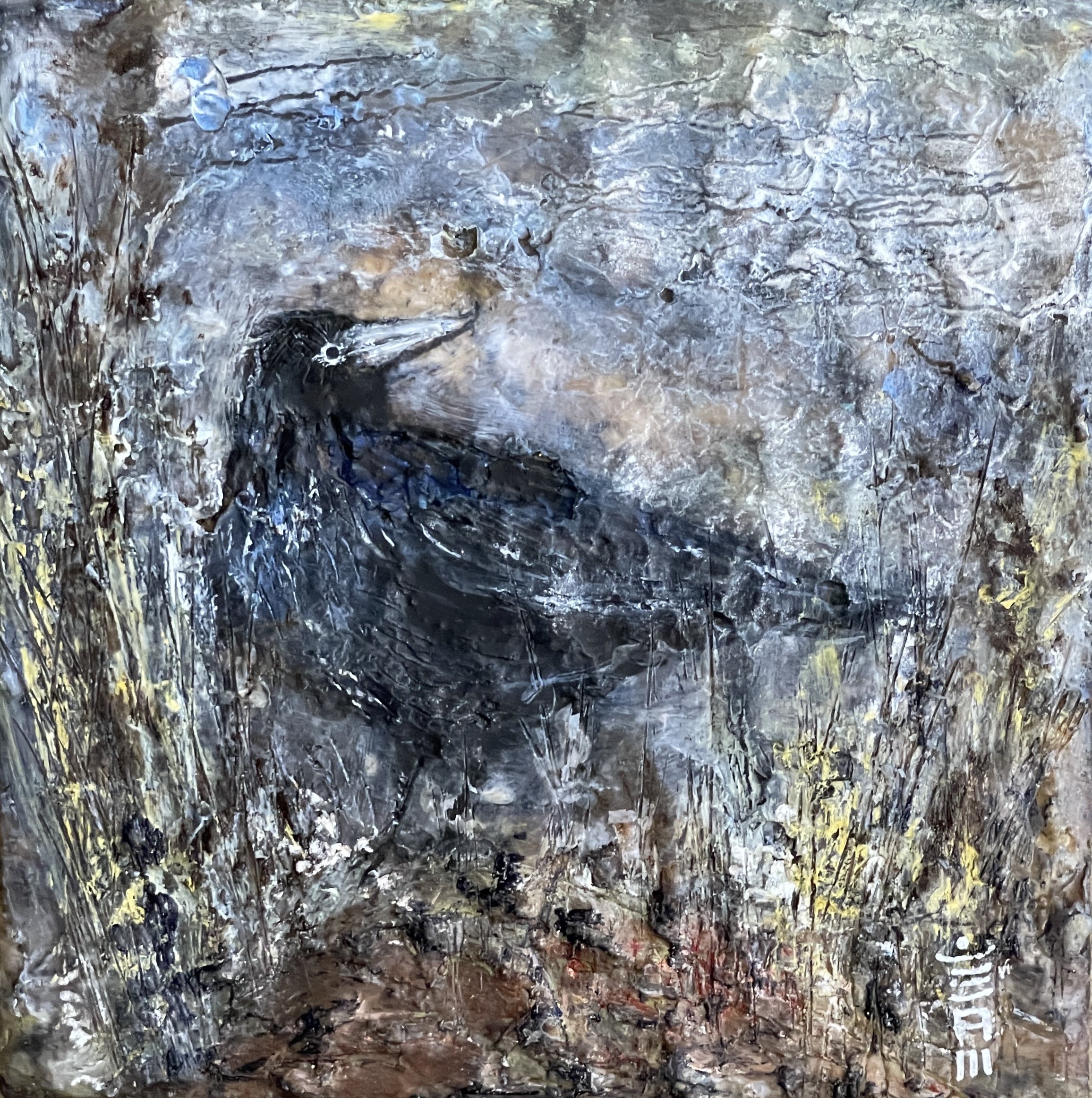 Crow Study in Wax