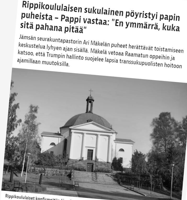 Rippikoulu, Donald Trump - mitä pappi saa sanoa?