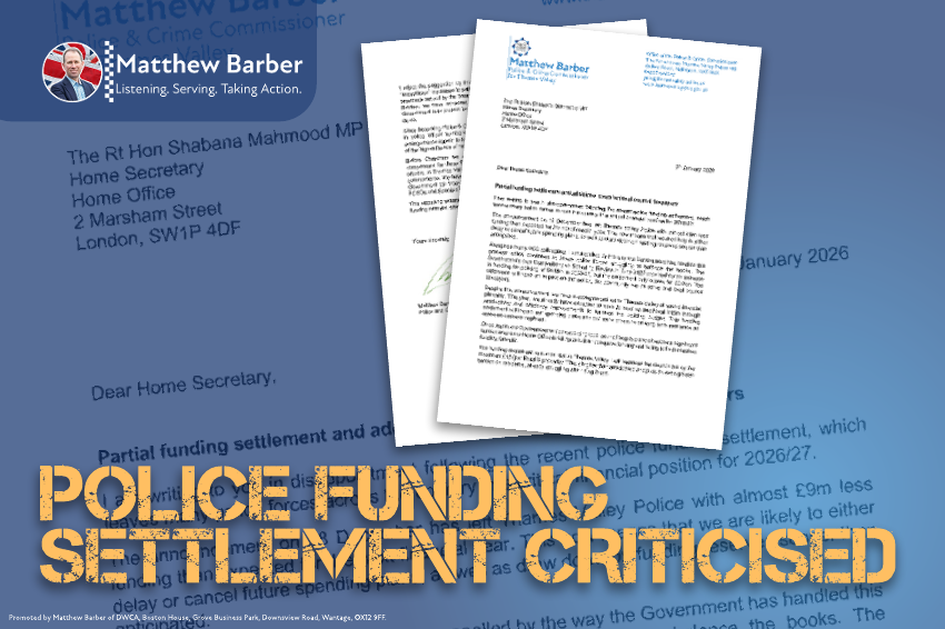 Lack of Home Office funding puts more pressure on local Council Tax payers