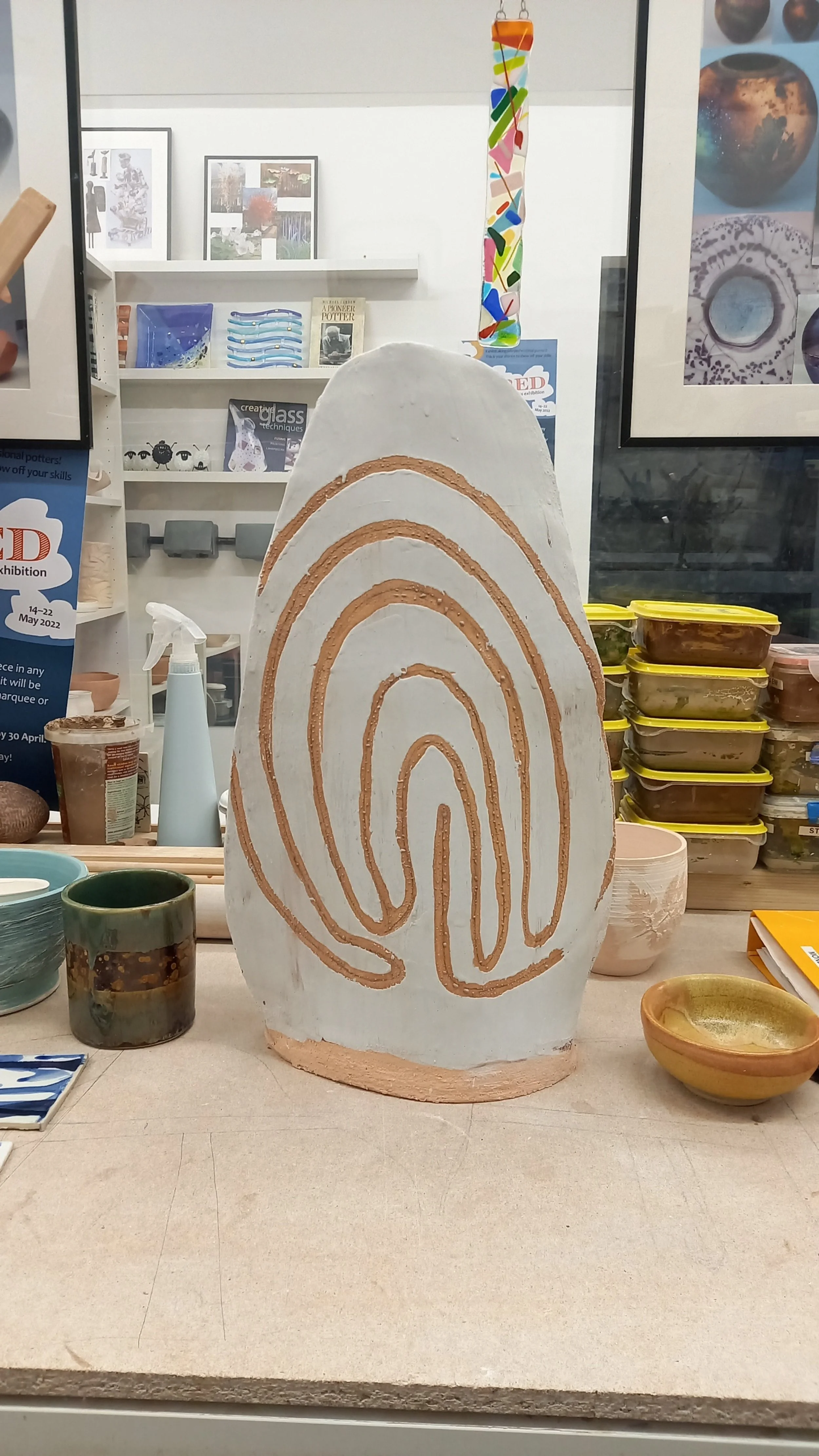 Ceramic Menhir, Glazed