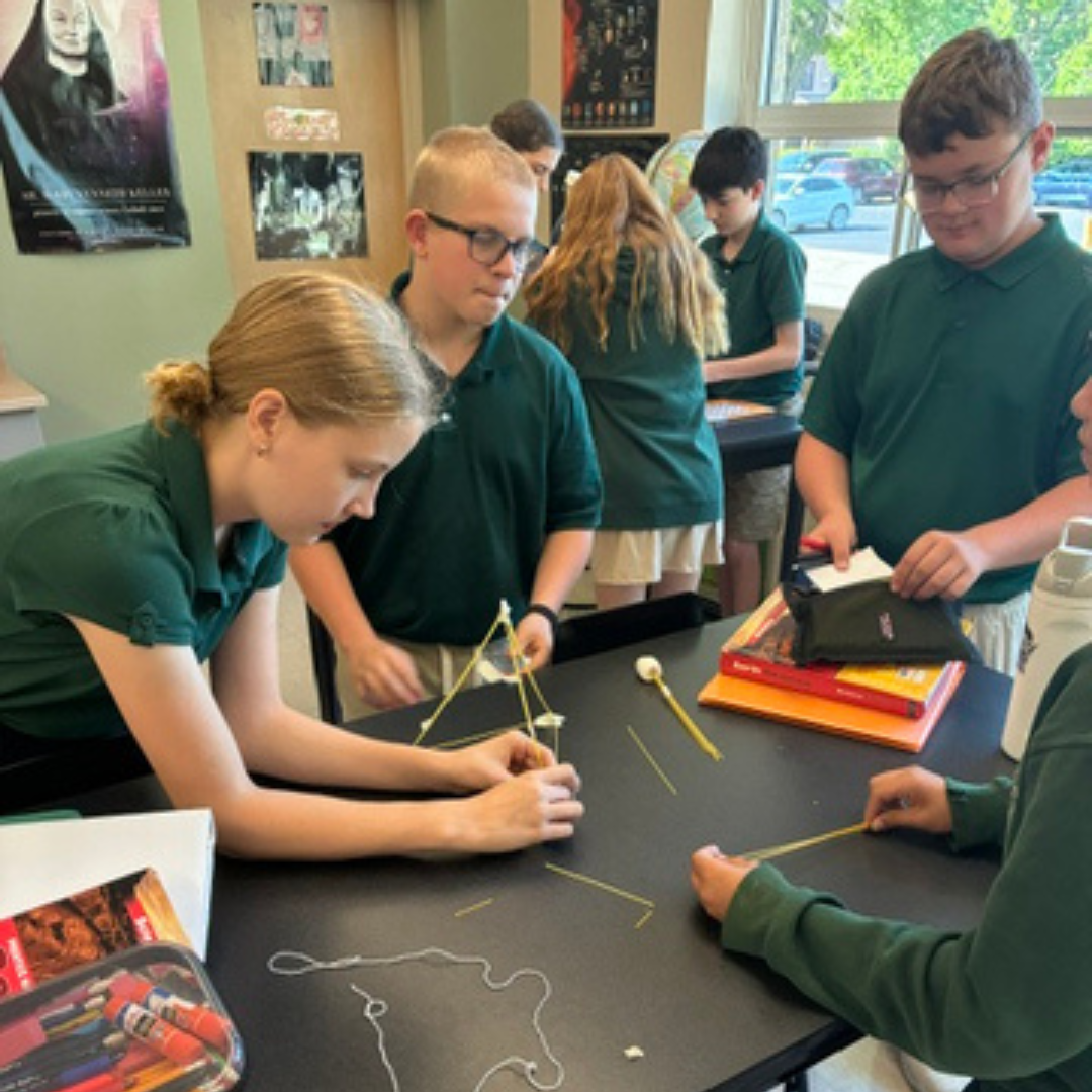 St. Patrick Students doing math