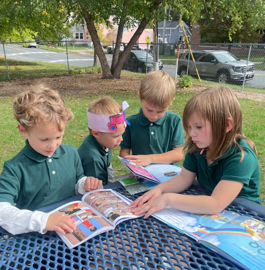 Saint Patrick School, Hudson WI students reading