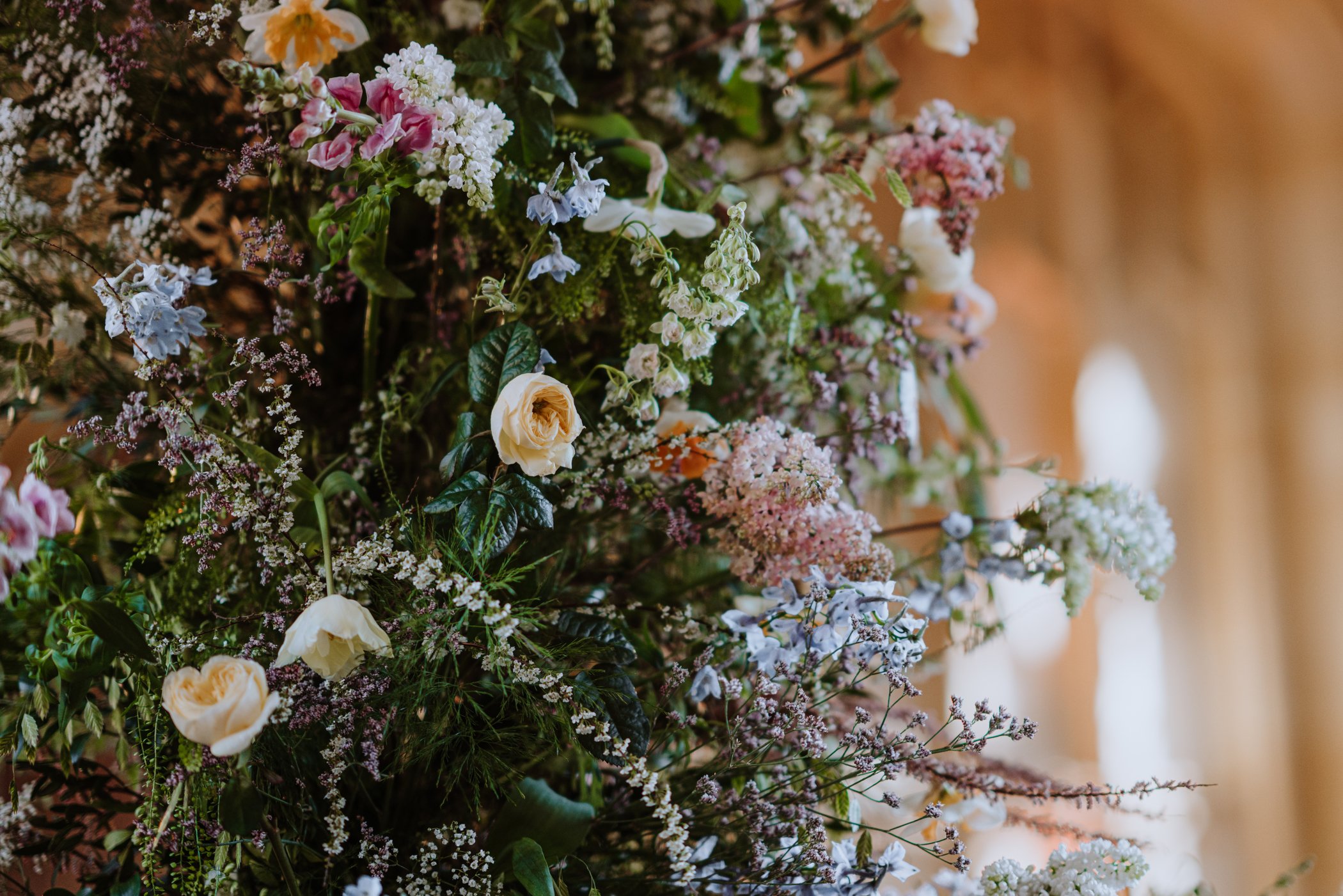Luxury wedding florals - flower tower