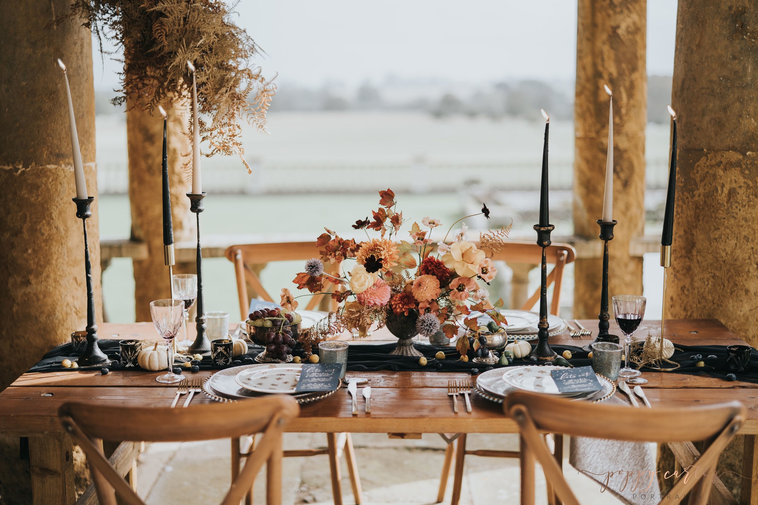 Celestial wedding breakfast table