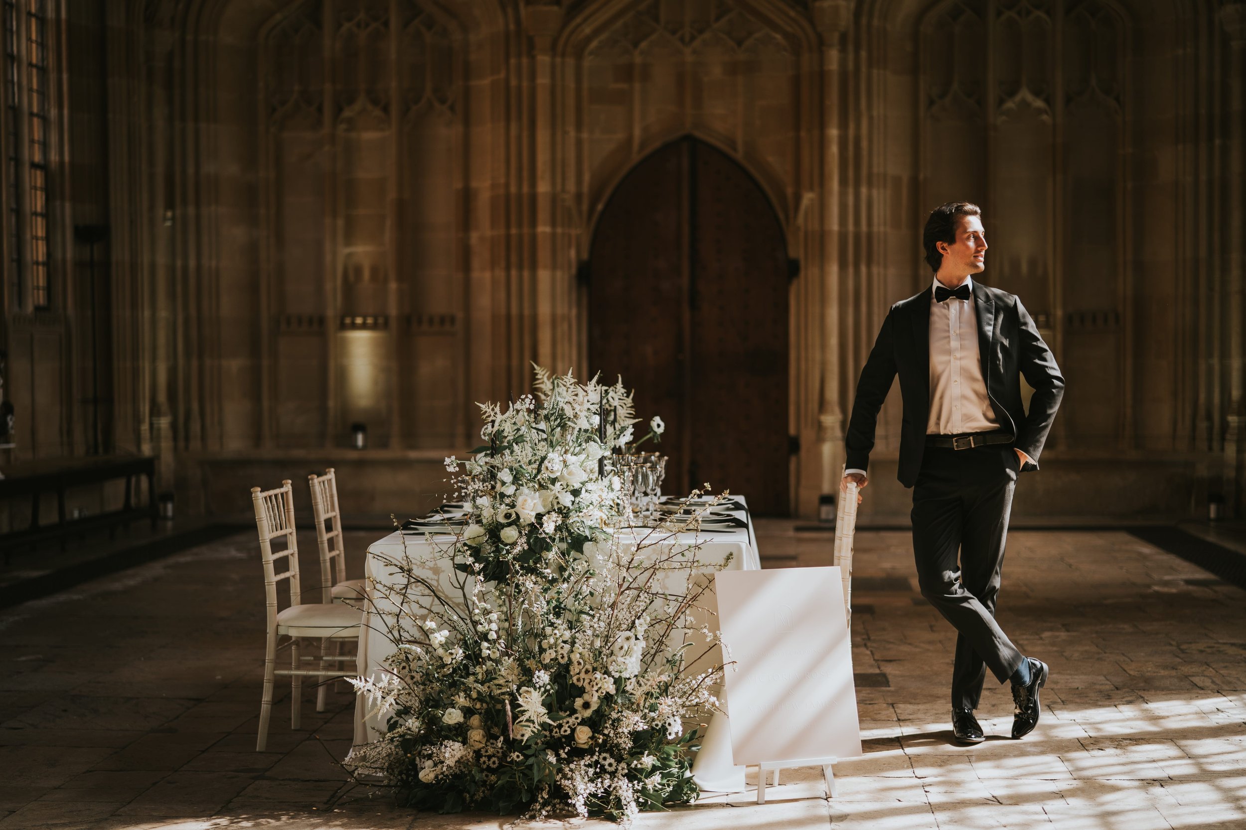 Groom in black tier at Bodleian Libraries, Oxford