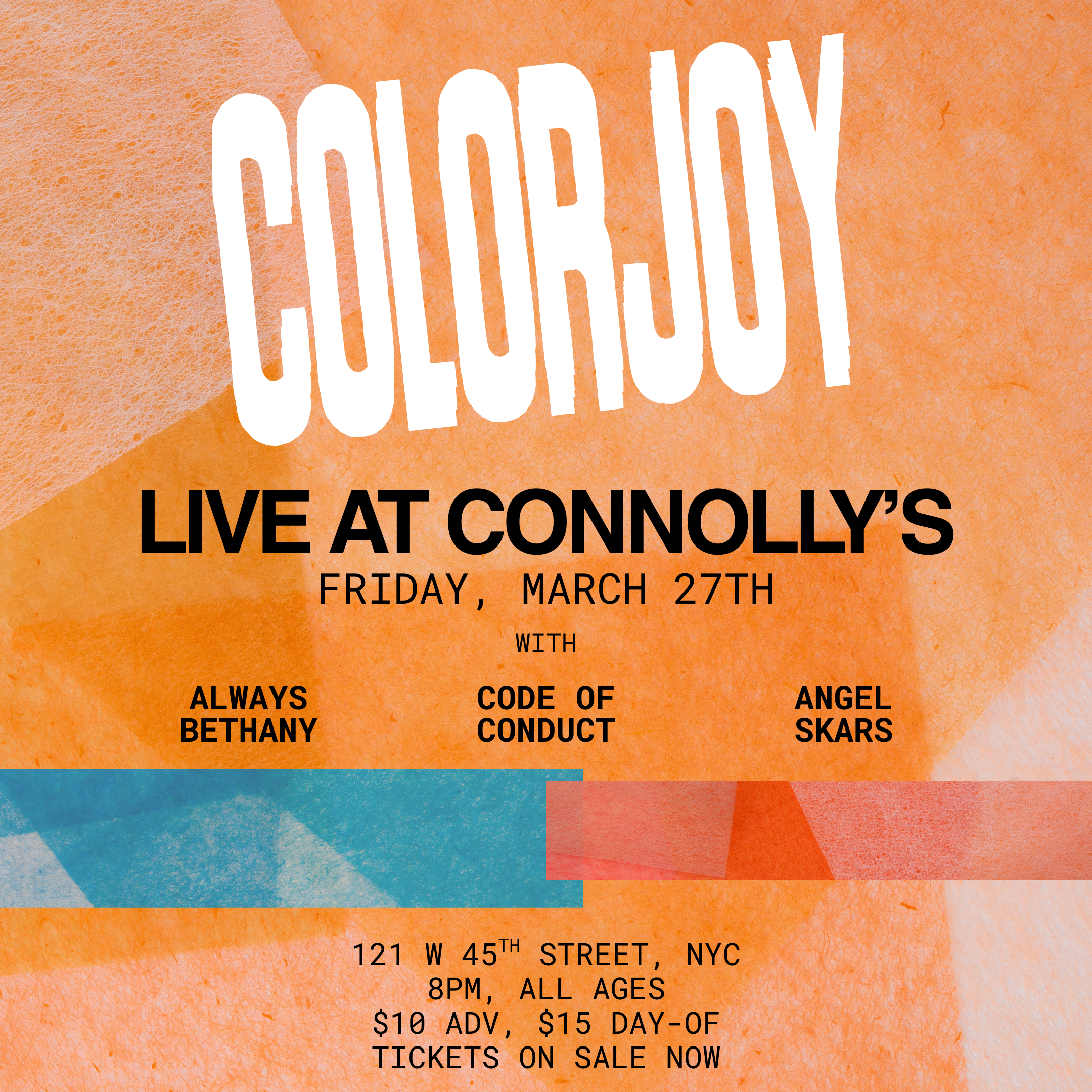 Colorjoy LIVE at Connolly's