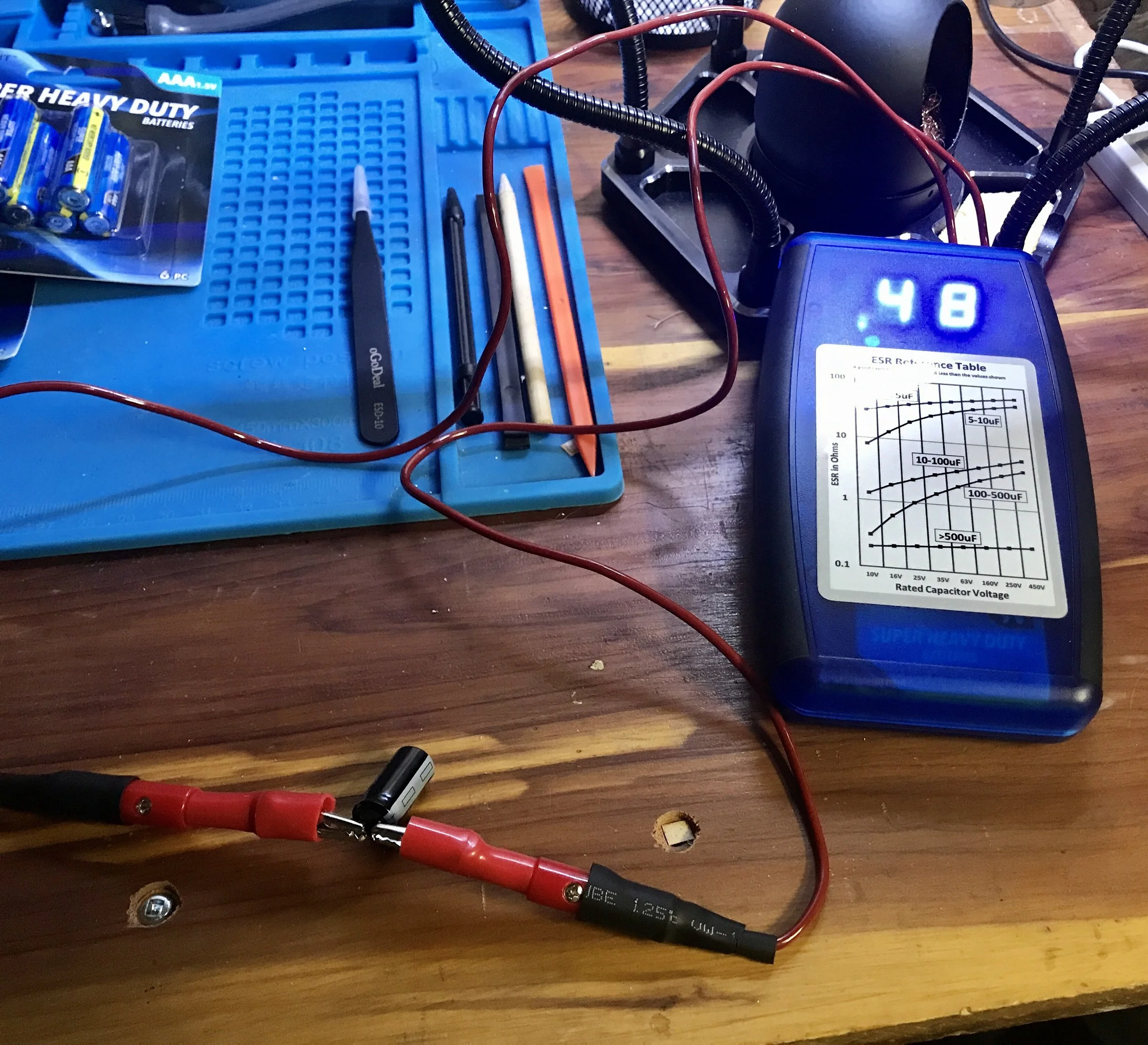 Blue ESR meter measurement